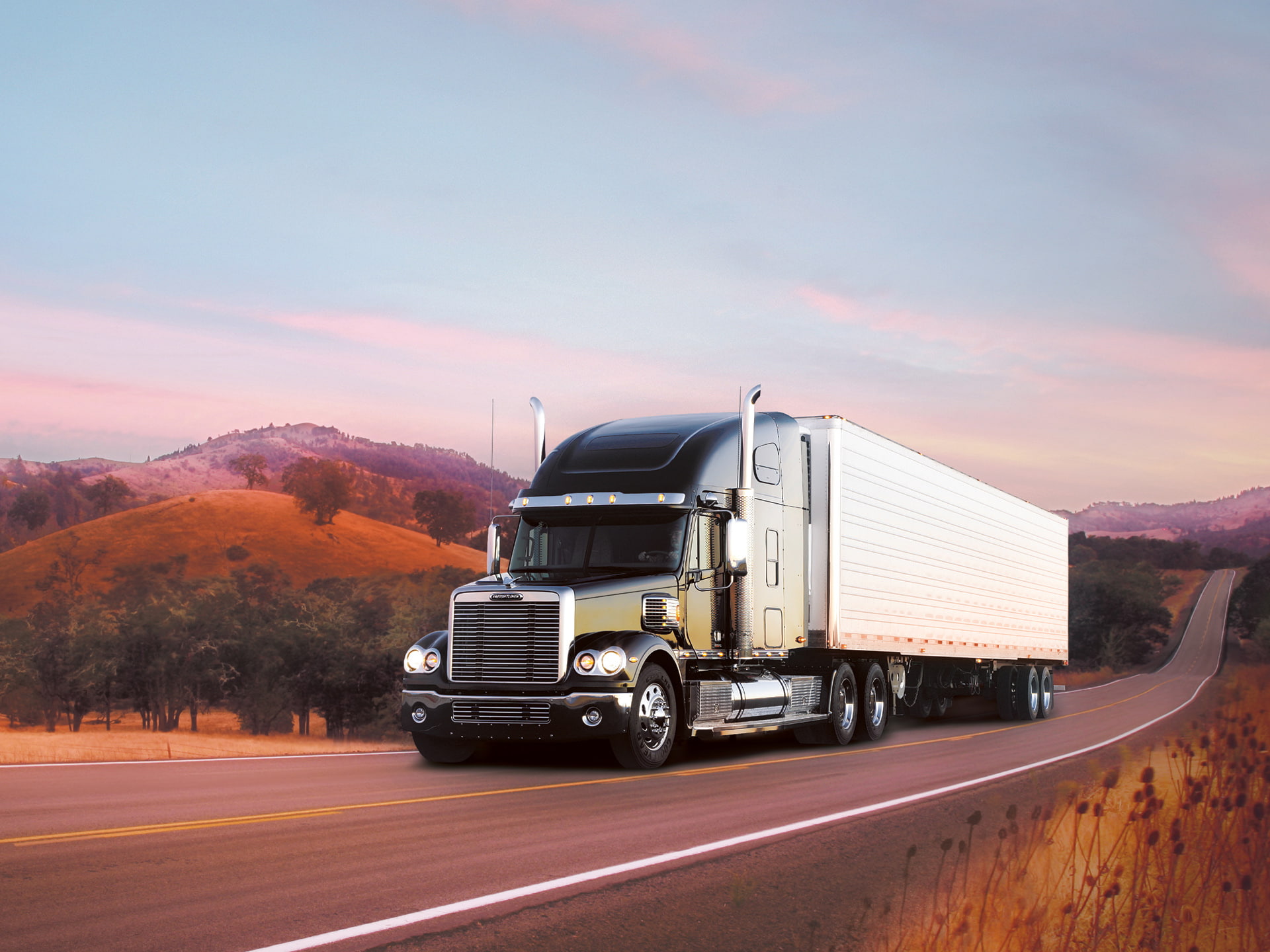 tractor, roof, semi, 1080P, coronado, raised, 2002, freightliner, HD Wallpaper