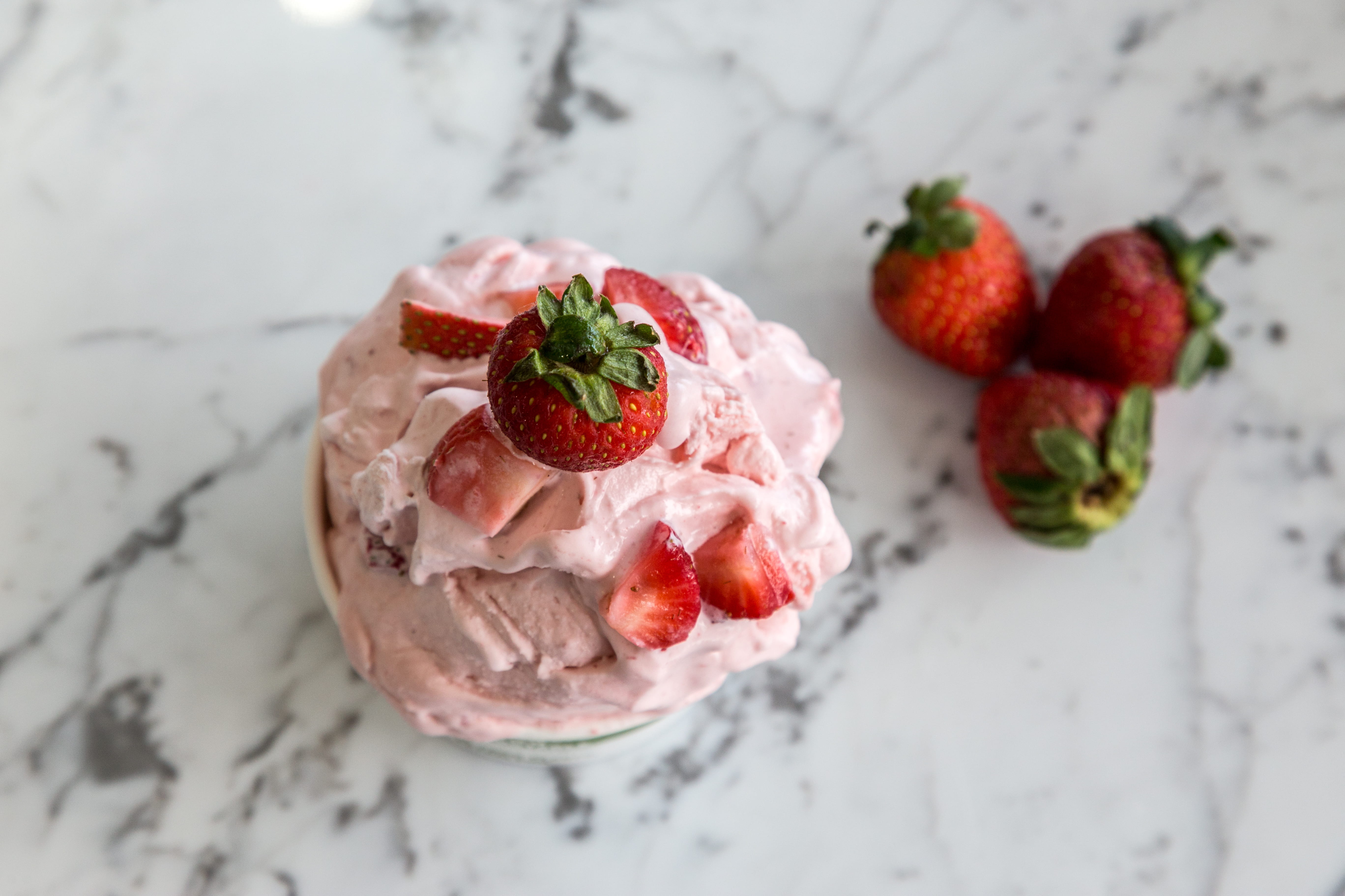 dessert, sweet, no people, raspberry, high angle view, healthy eating, sweet food, strawberry, wellbeing, table, fruit, temptation, still life, 5K, delicious, HD Wallpaper
