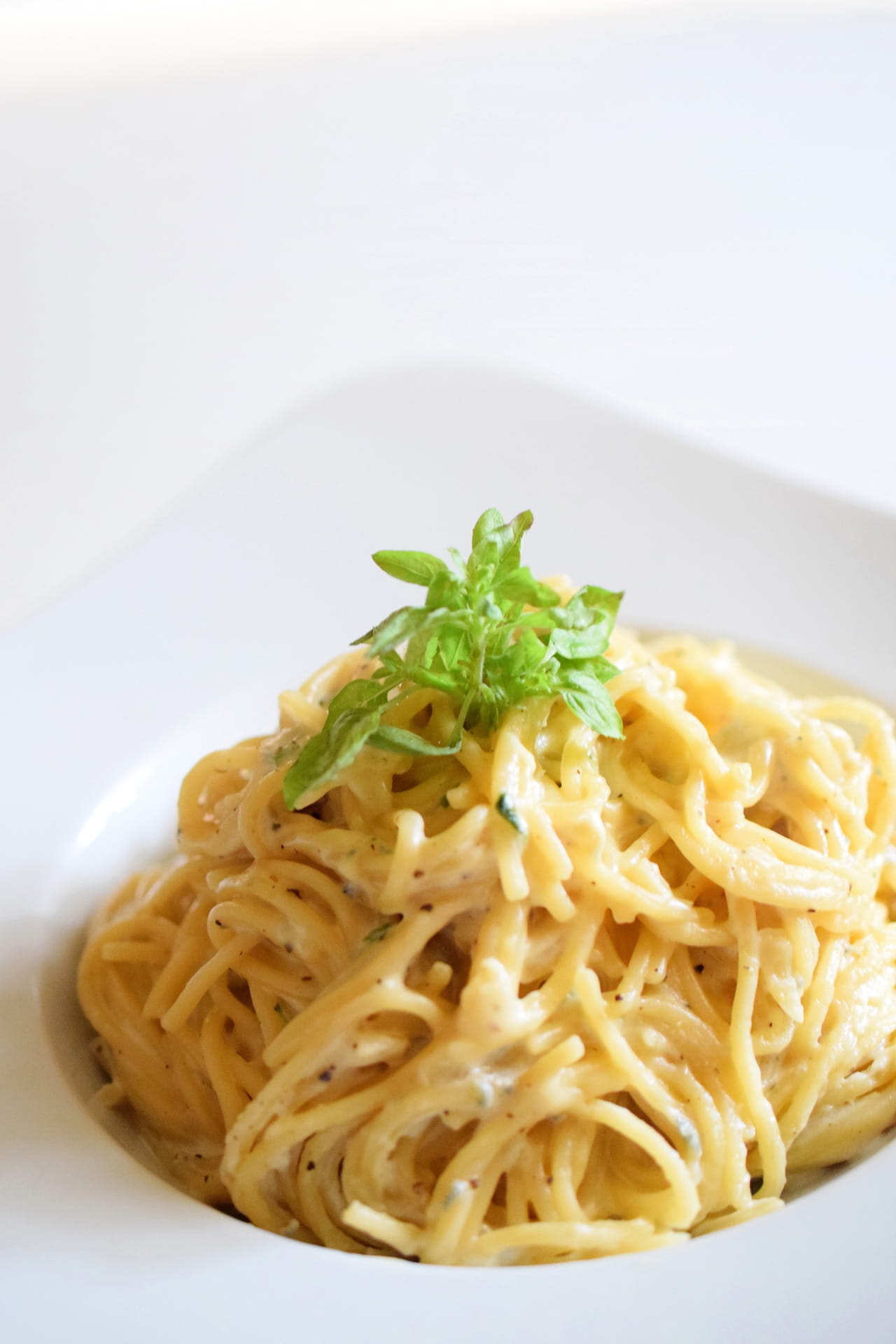 plate, food and drink, healthy eating, indoors, cheese, spaghetti, temptation, gorgonzola, food, freshness, wellbeing, italian, basil, indulgence, cooking, Phone HD Wallpaper
