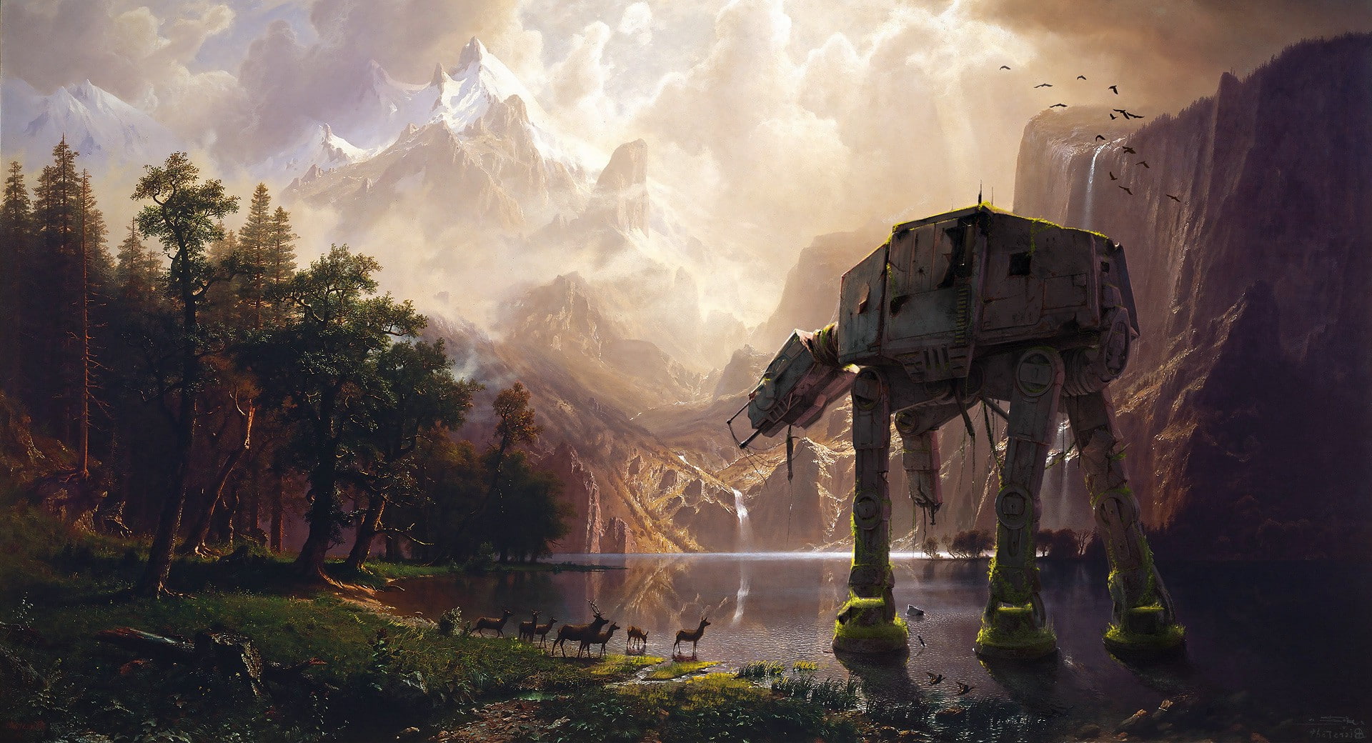 AT AT Walker, 1080P, Star Wars, fantasio, Oliver Wetter, HD Wallpaper