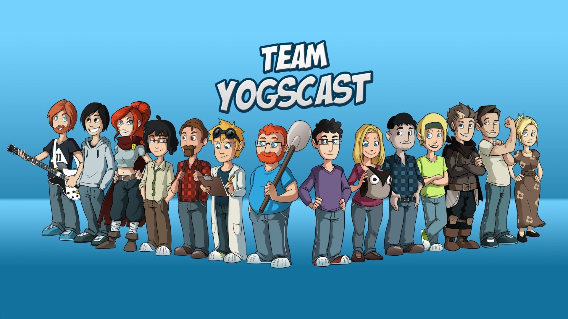 Lewis Brindley, Paul Sykes, Martyn Littlewood, Yogscast, Hannah Rutherford, Chris Lovasz, Zoey Proasheck, Simon Lane, Joakim Hellstrand, 1080P, Duncan Jones, HD Wallpaper