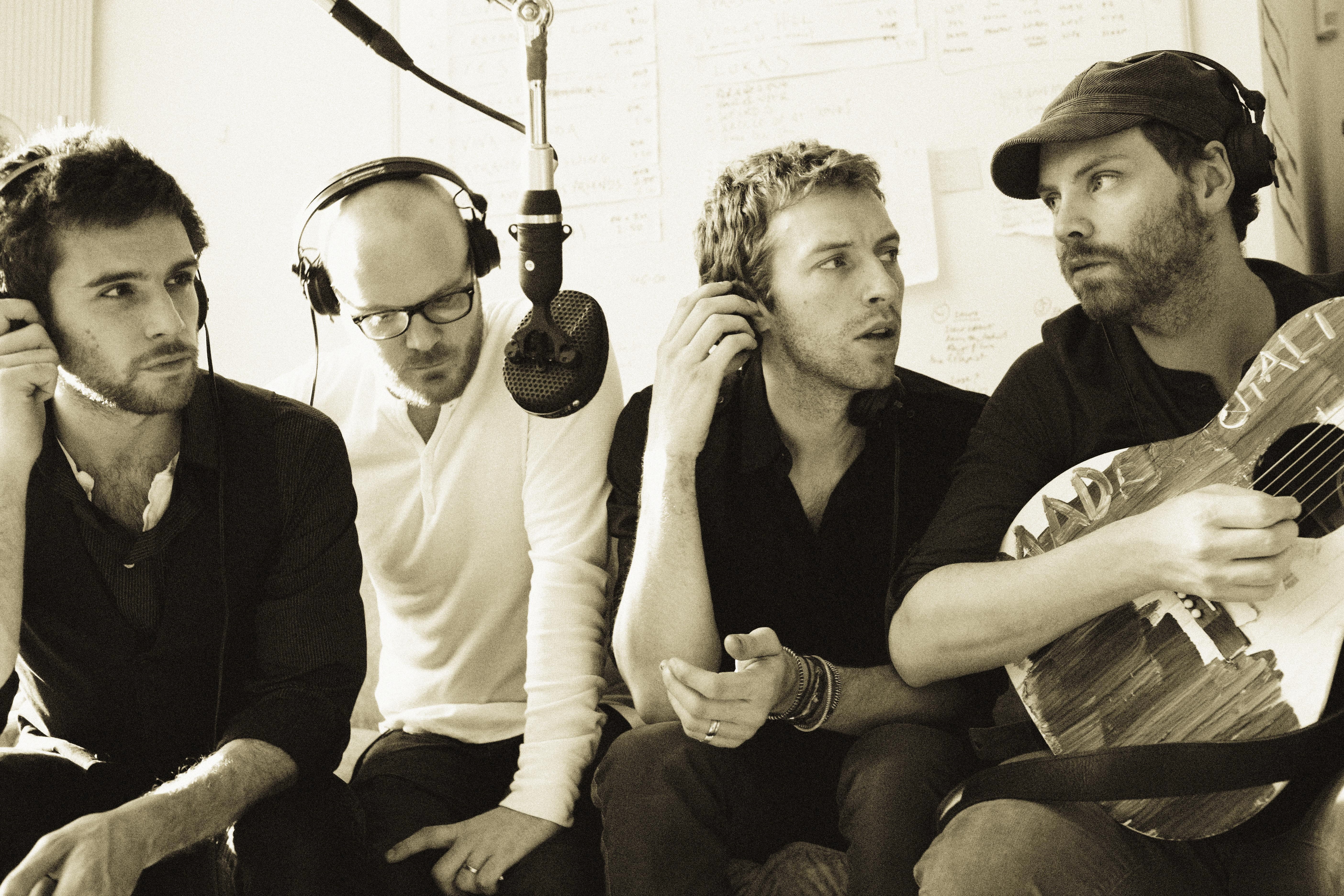 Coldplay, men, 5K, group, brit-pop, music, s, sweatshirt, white, HD Wallpaper