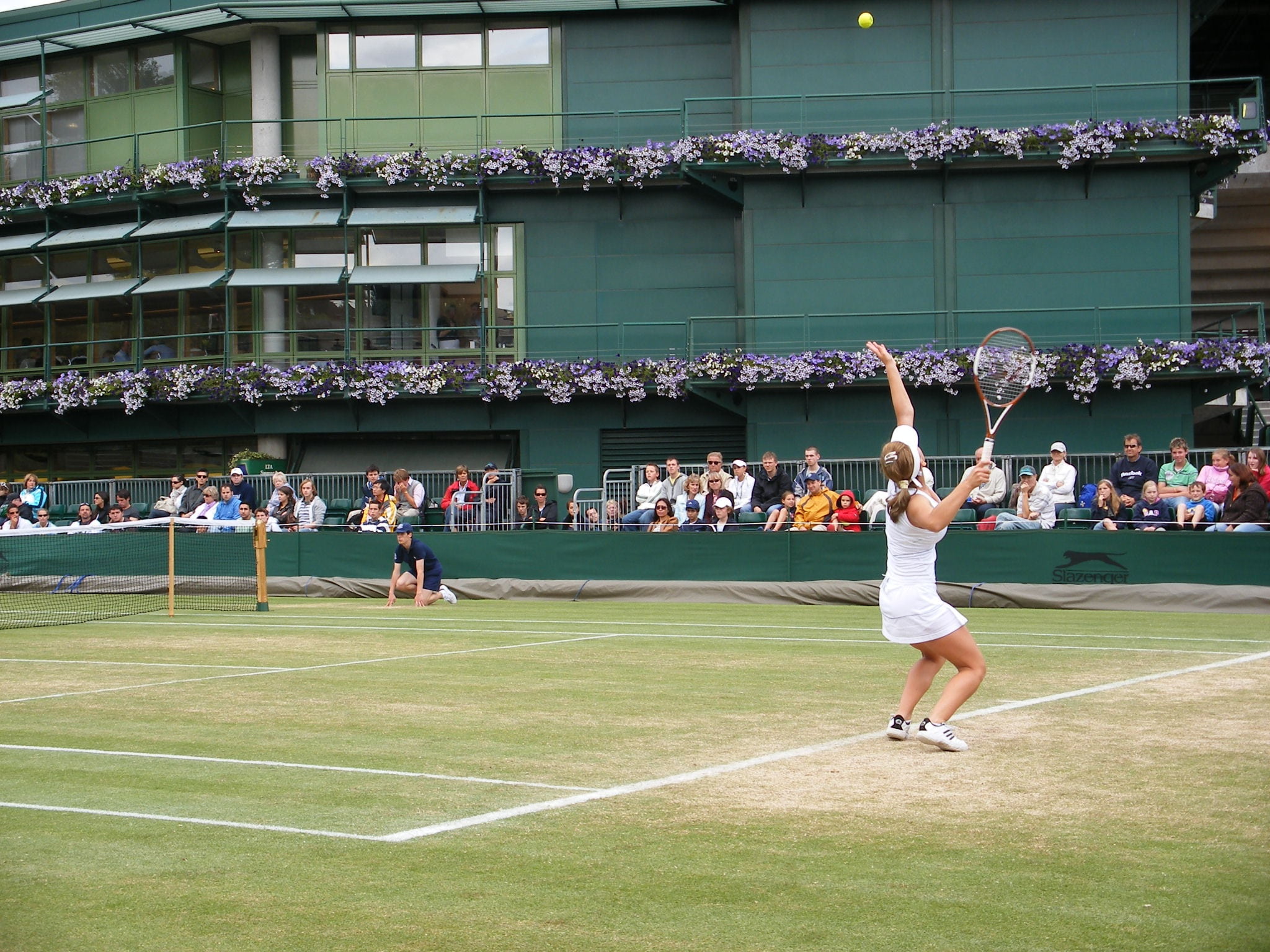 match, sport, britain, crowd, nature, racket, playing, group of people, wimbledon, woman, adult, tournament, arms raised, england, serving, human arm, simona halep, HD Wallpaper