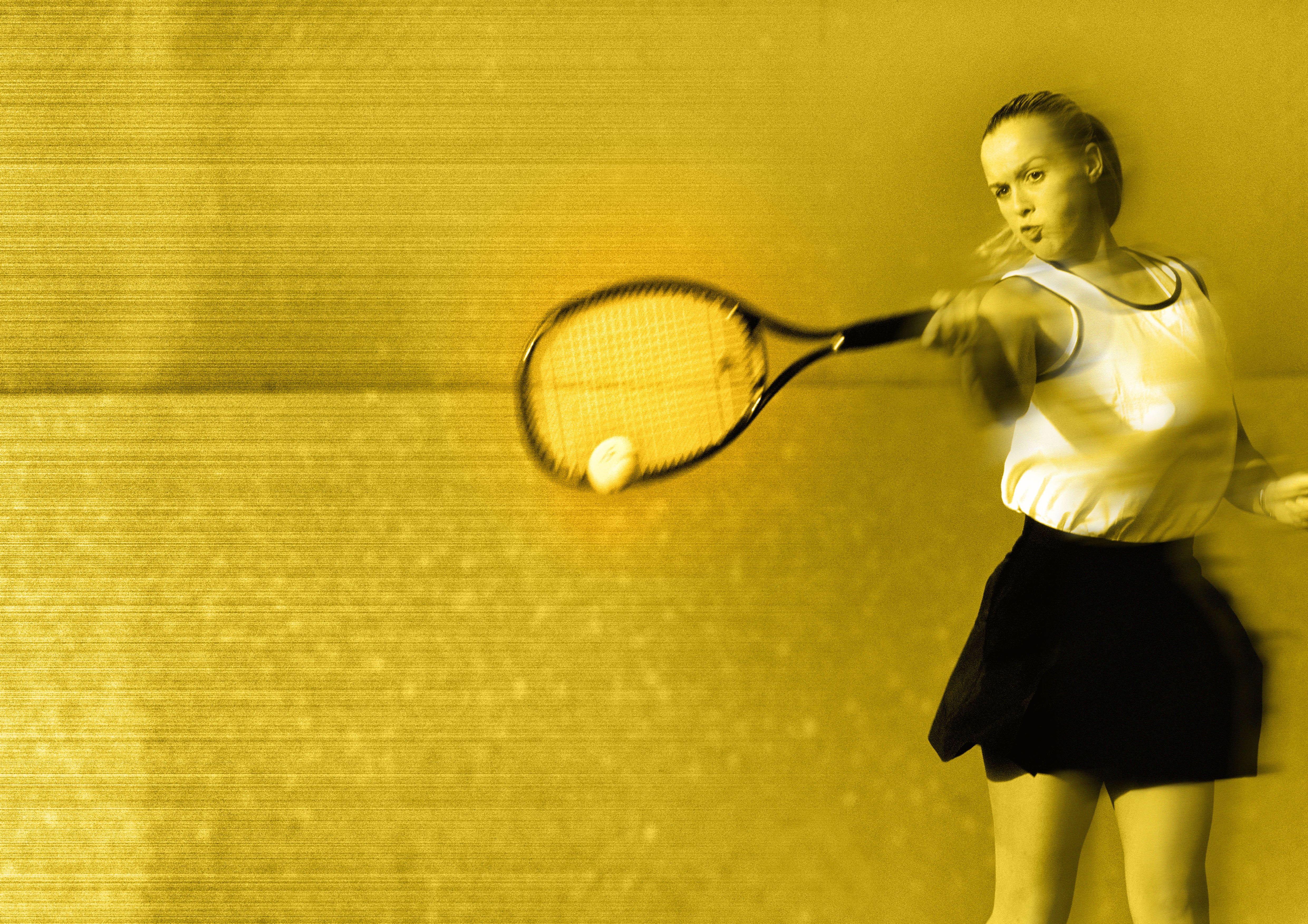 one Person, forehand, exercising, yellow, lifestyles, athlete, playing, young Adult, racket Sport, sports Equipment, activity, indoors, hairstyle, competition, HD Wallpaper