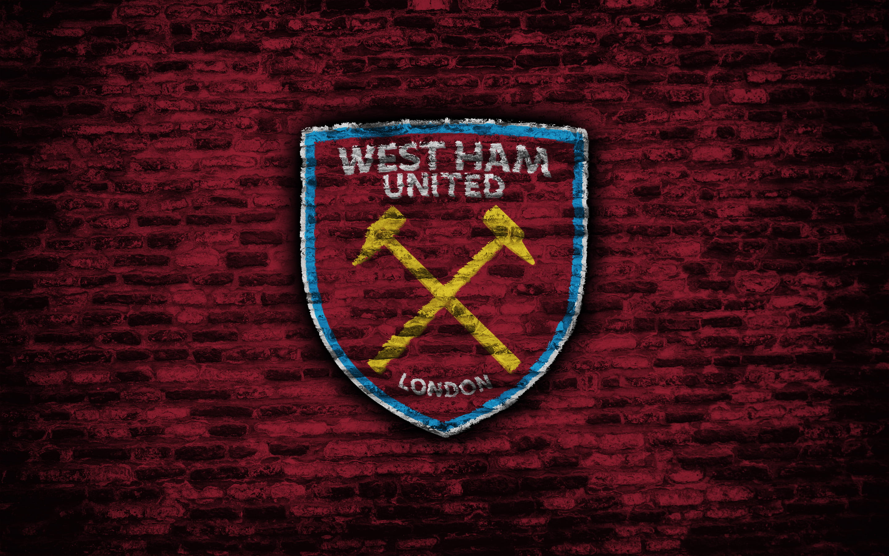 West Ham United F.C., Soccer, Emblem, Logo, 2K, HD Wallpaper