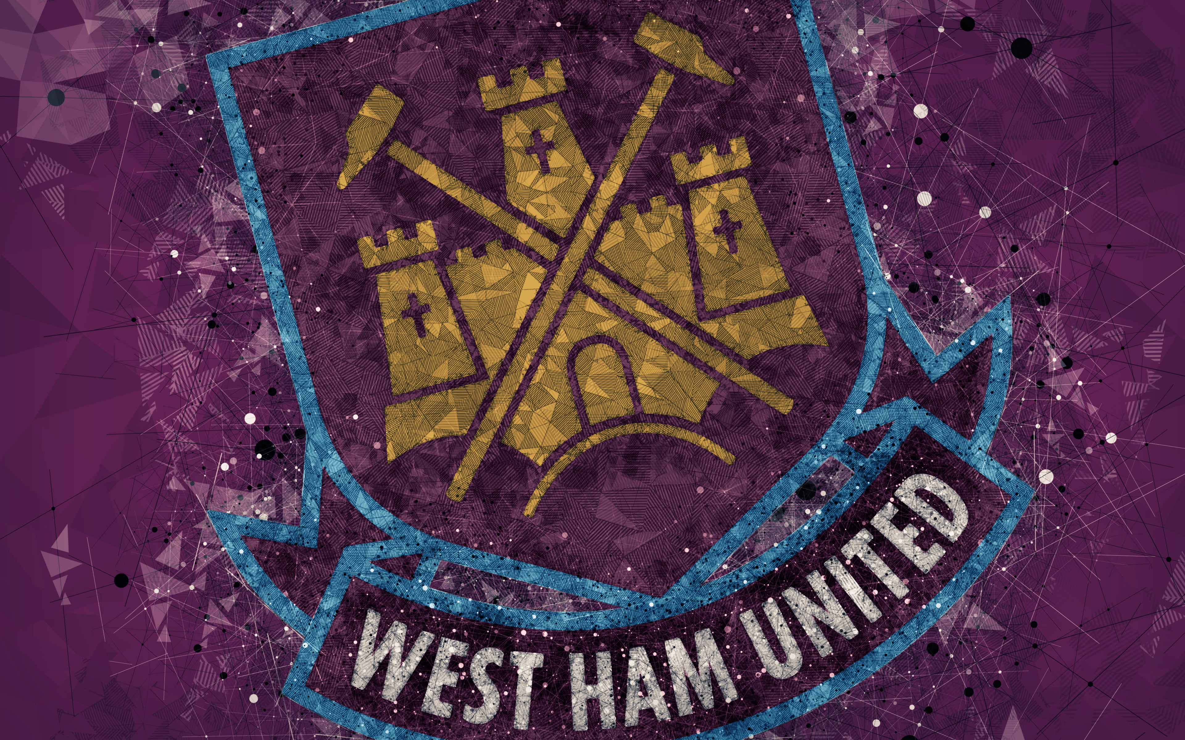 Logo, Soccer, Emblem, 4K, West Ham United F.C., HD Wallpaper
