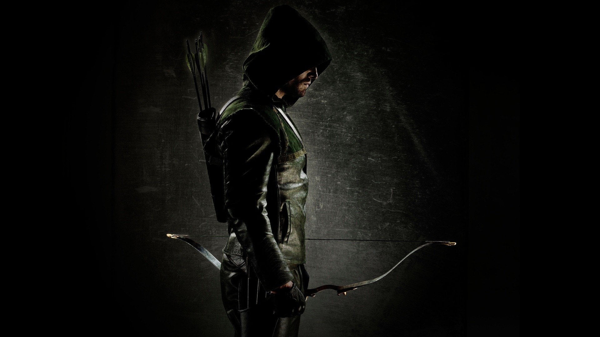 indoors, contemplation, looking down, clothing, profile view, males, side view, one person, men, dc, hood - clothing, 1080P, three quarter length, Stephen Amell, HD Wallpaper