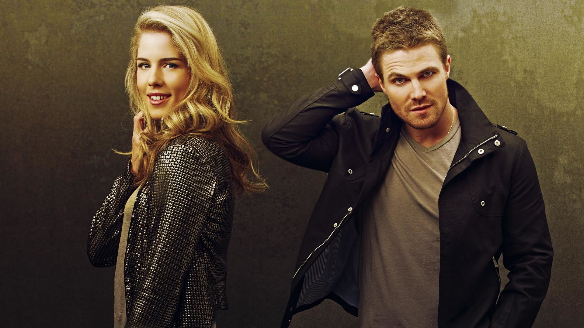 Emily Bett Rickards, Stephen Amell, 1080P, TV Show, Arrow, HD Wallpaper