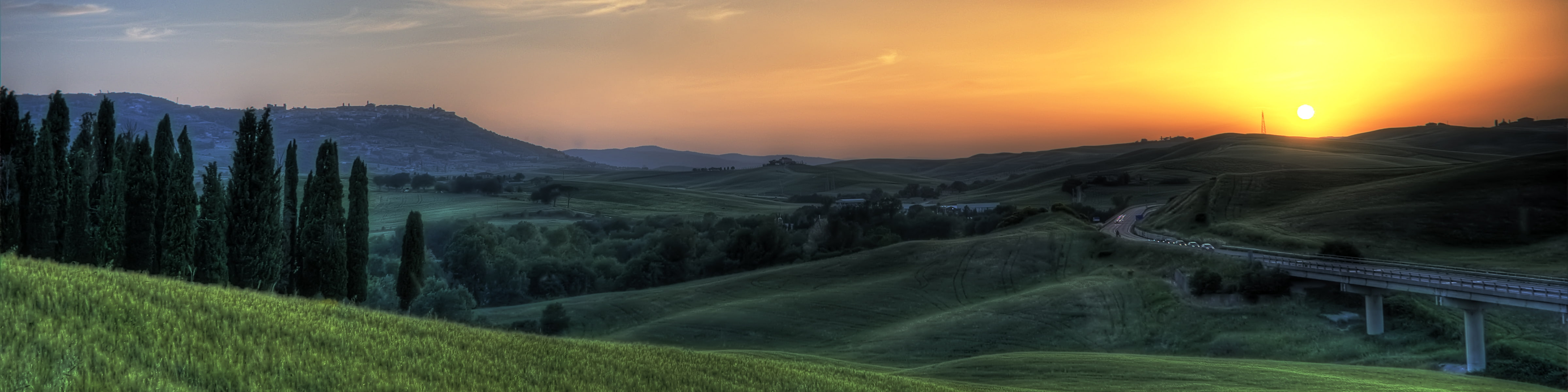 nikon, tuscanyitaly, photography, nature, rural scene, rolling landscape, beauty in nature, road, tranquility, orange, cloud - sky, no people, land, blue, HD Wallpaper
