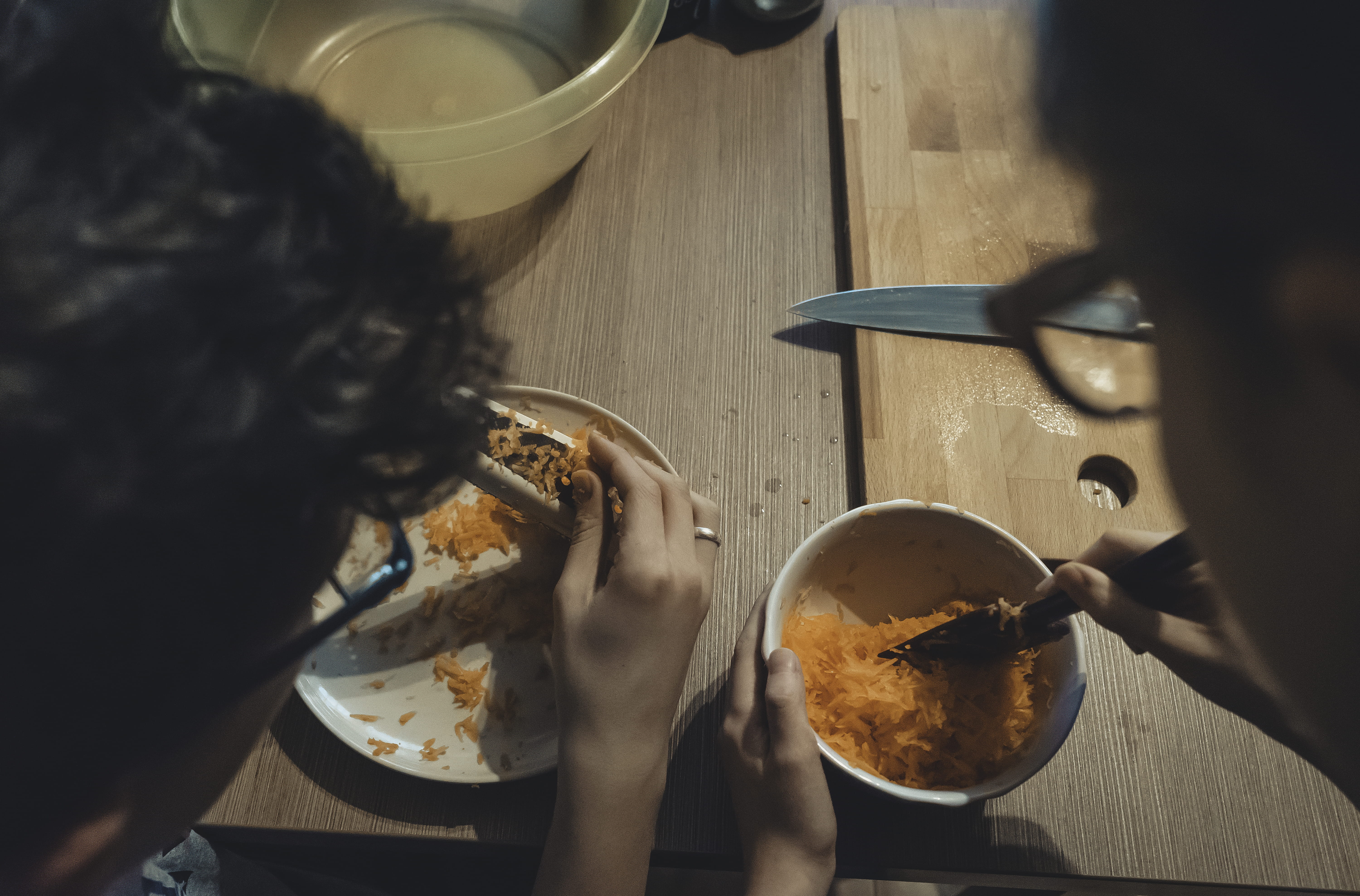 eating utensil, people, diet, women, children, lifestyles, table, adult, coffee - drink, indoors, 5K, real people, holding, cluj-napoca, soup, high angle view, HD Wallpaper