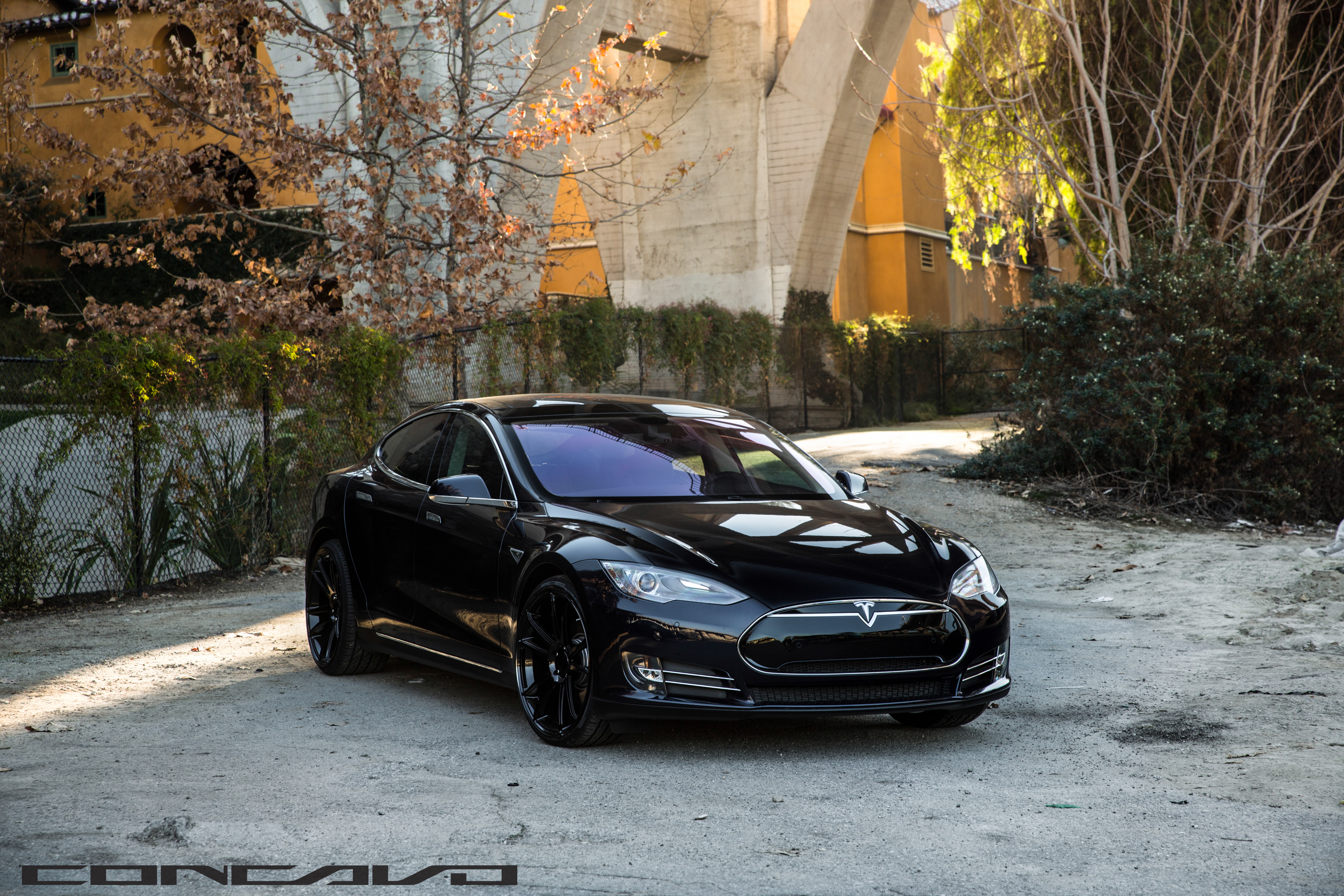 5K, before, trees, CW-S5, motor vehicle, change, optics, Model S, Tesla, building exterior, mode of transportation, car, day, built structure, tree, sedan, HD Wallpaper