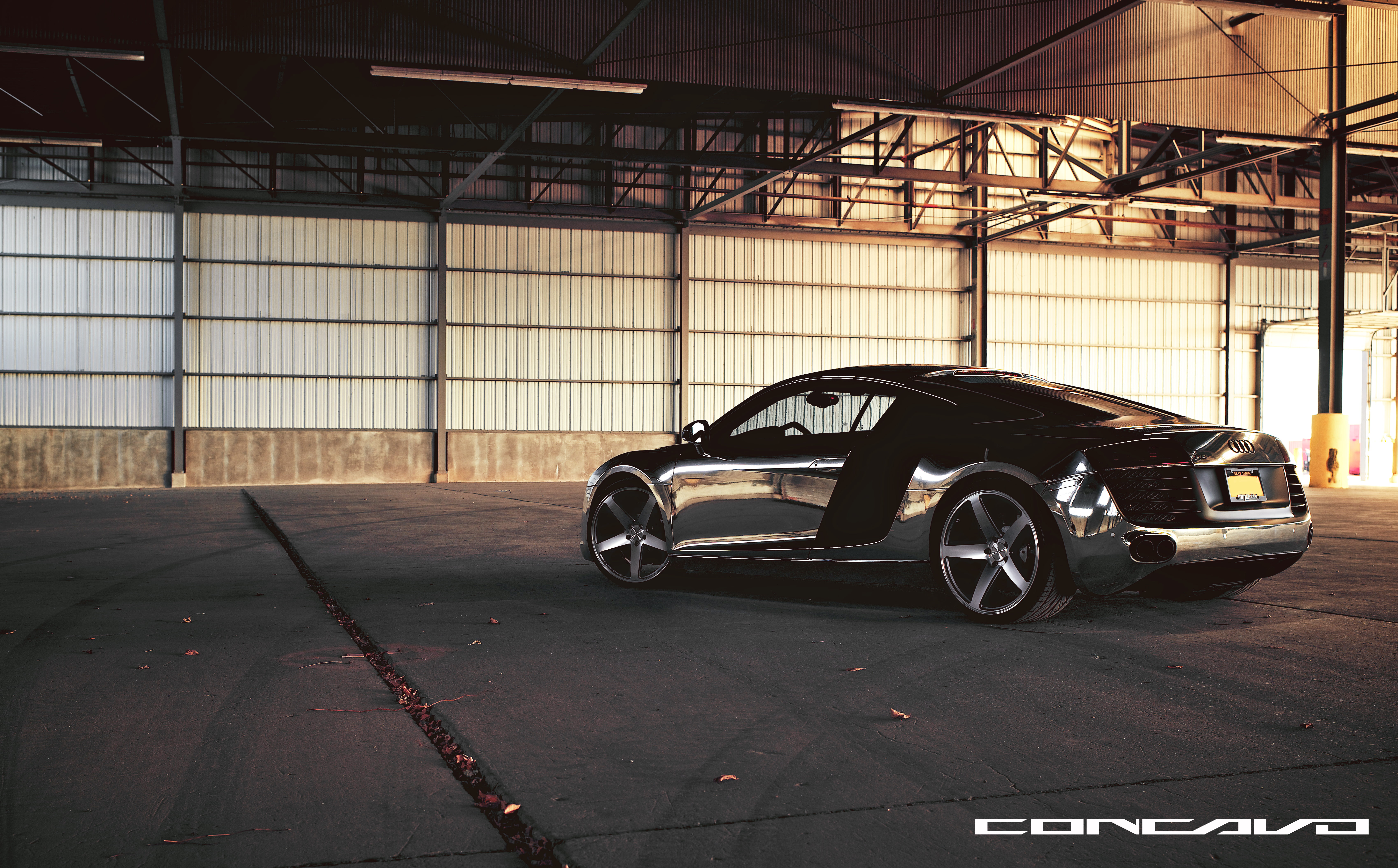 Concavo Wheels, 5K, feed, Chrome, CW-5, Audi, Matte Black Machined Face, HD Wallpaper