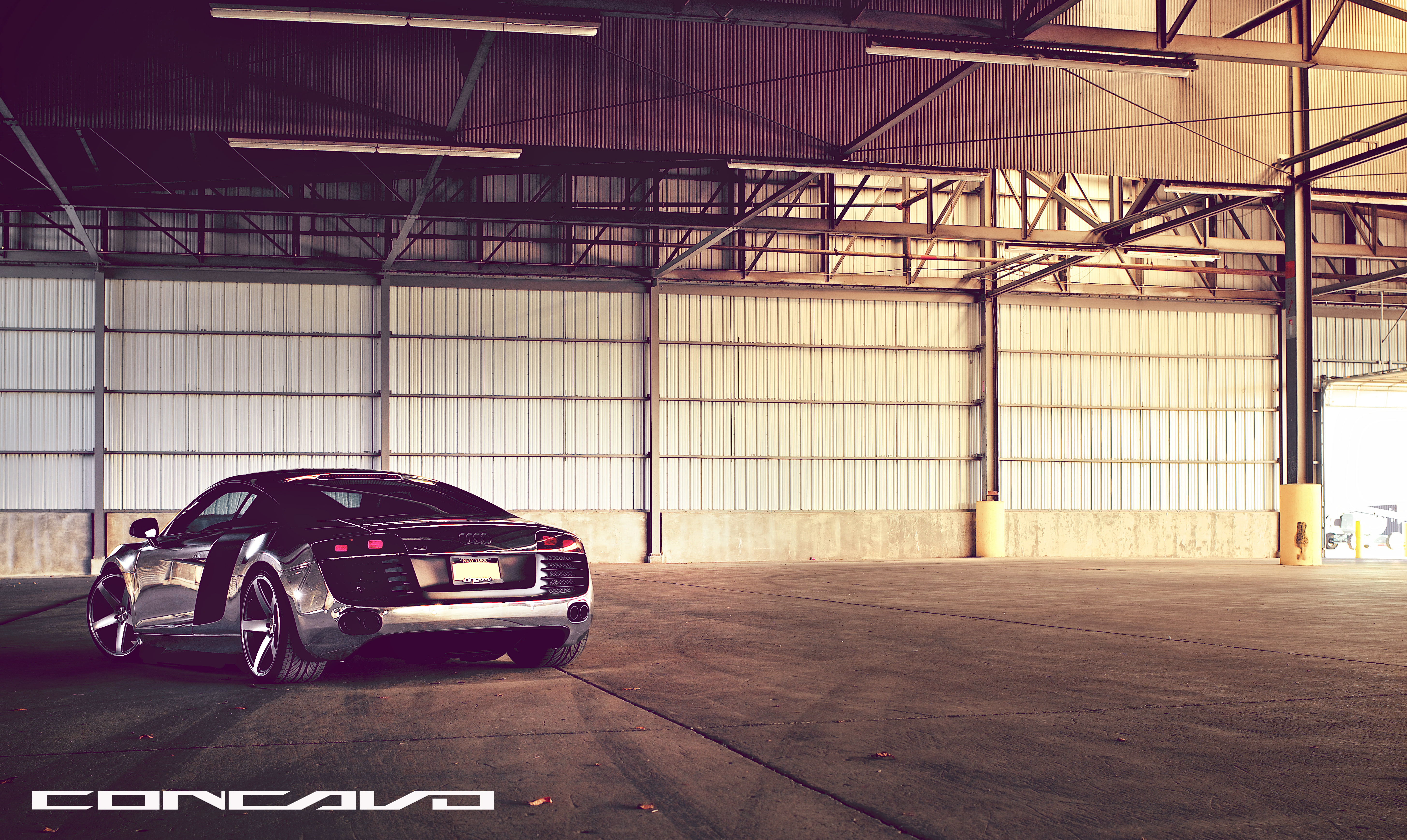 Chrome, 5K, CW-5, feed, lights, Matte Black Machined Face, Audi, Concavo Wheels, HD Wallpaper