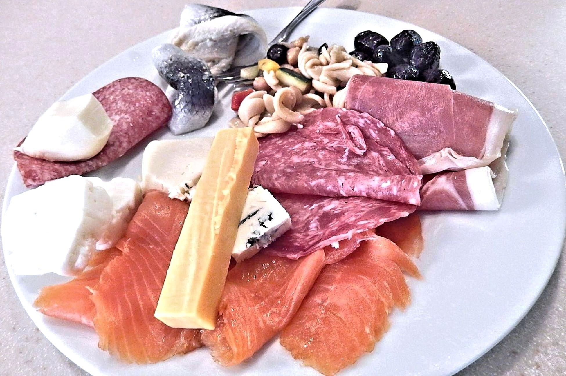 pickled herring, salmon - seafood, freshness, no people, still life, pasta, smoked salmon, 1080P, fruit, healthy eating, gouda, plate, high angle view, HD Wallpaper