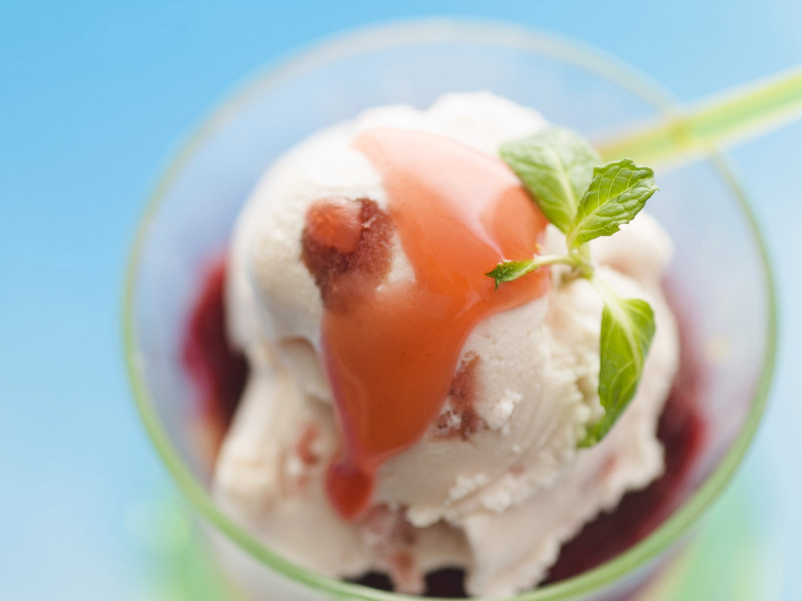 food And Drink, dinner, herb, tomato, white, refreshment, blue background, vanilla ice cream, leaf, food, ice, cold - Temperature, dairy Product, james, HD Wallpaper