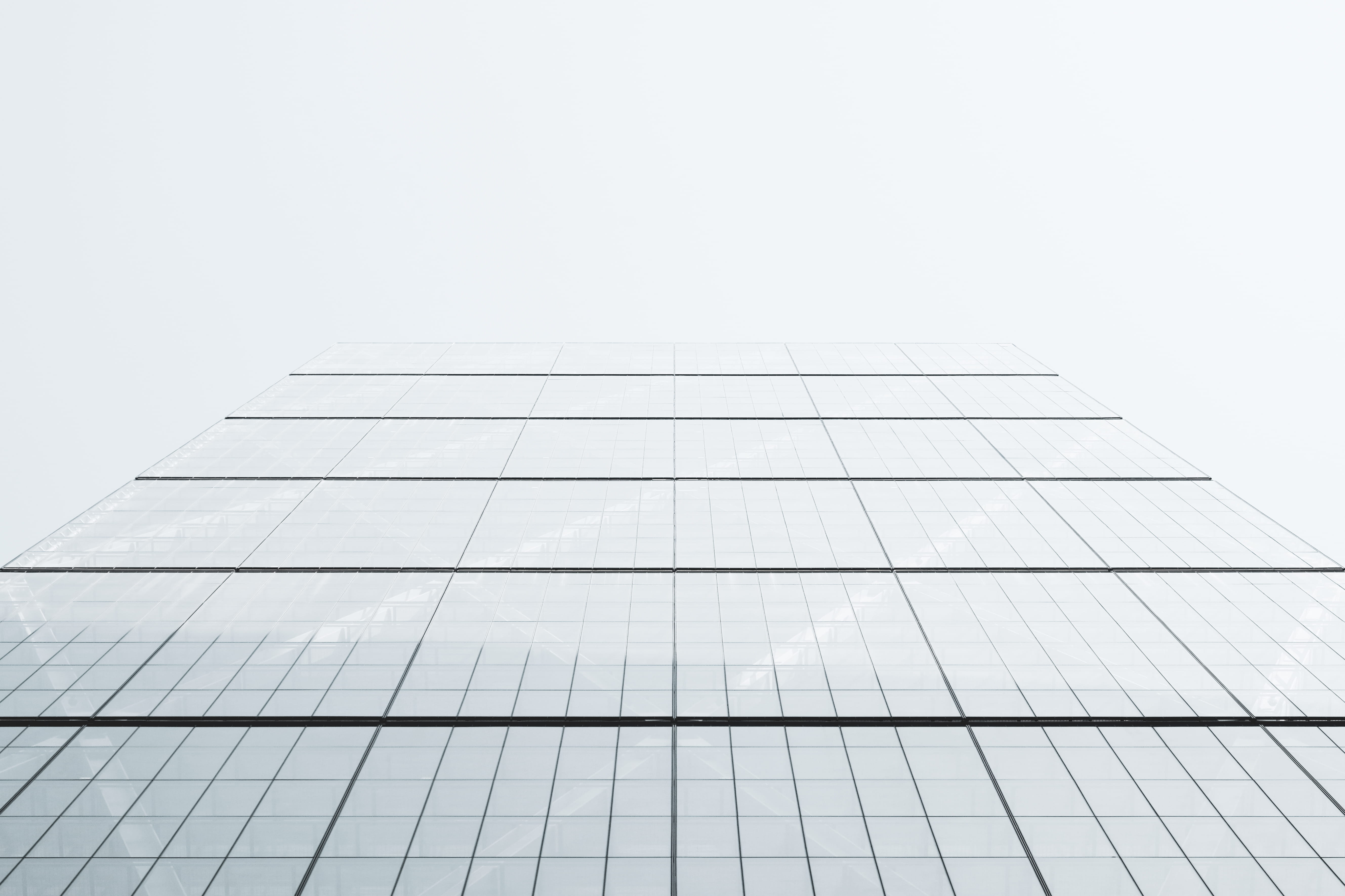 copy space, building exterior, blue, minimal, office building exterior, symmetry, cheese grater, no people, financial district, photo, high riser, city, HD Wallpaper
