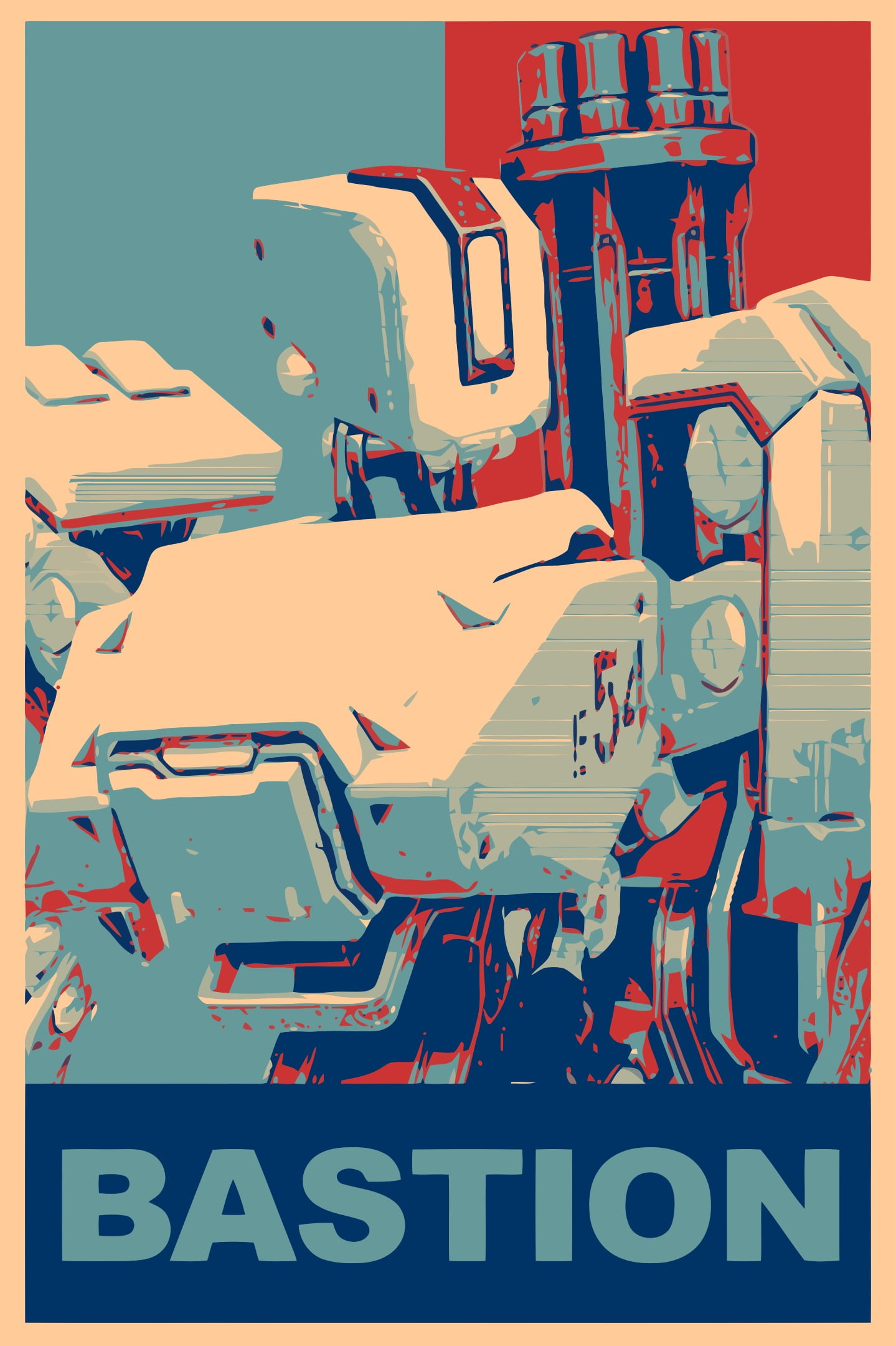 communication, activity, retro styled, red, abstract, propaganda, Overwatch, 1080P, map, Bastion (Overwatch), mode of transportation, auto post production filter, Phone HD Wallpaper