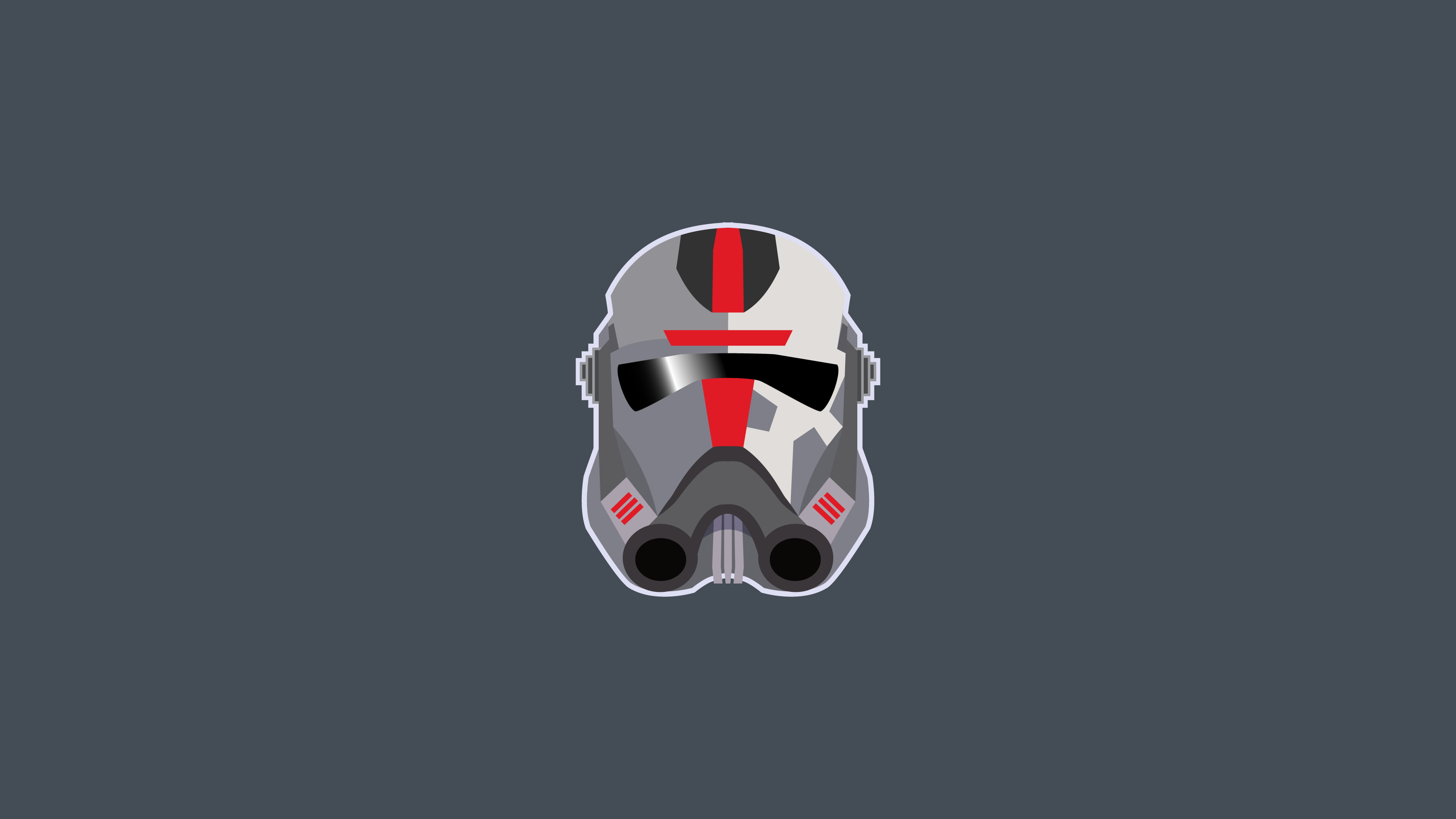 Star Wars, bad batch, 4K, minimalism, star wars bad batch, helmet, TV Series, clone trooper, gray background, HD Wallpaper