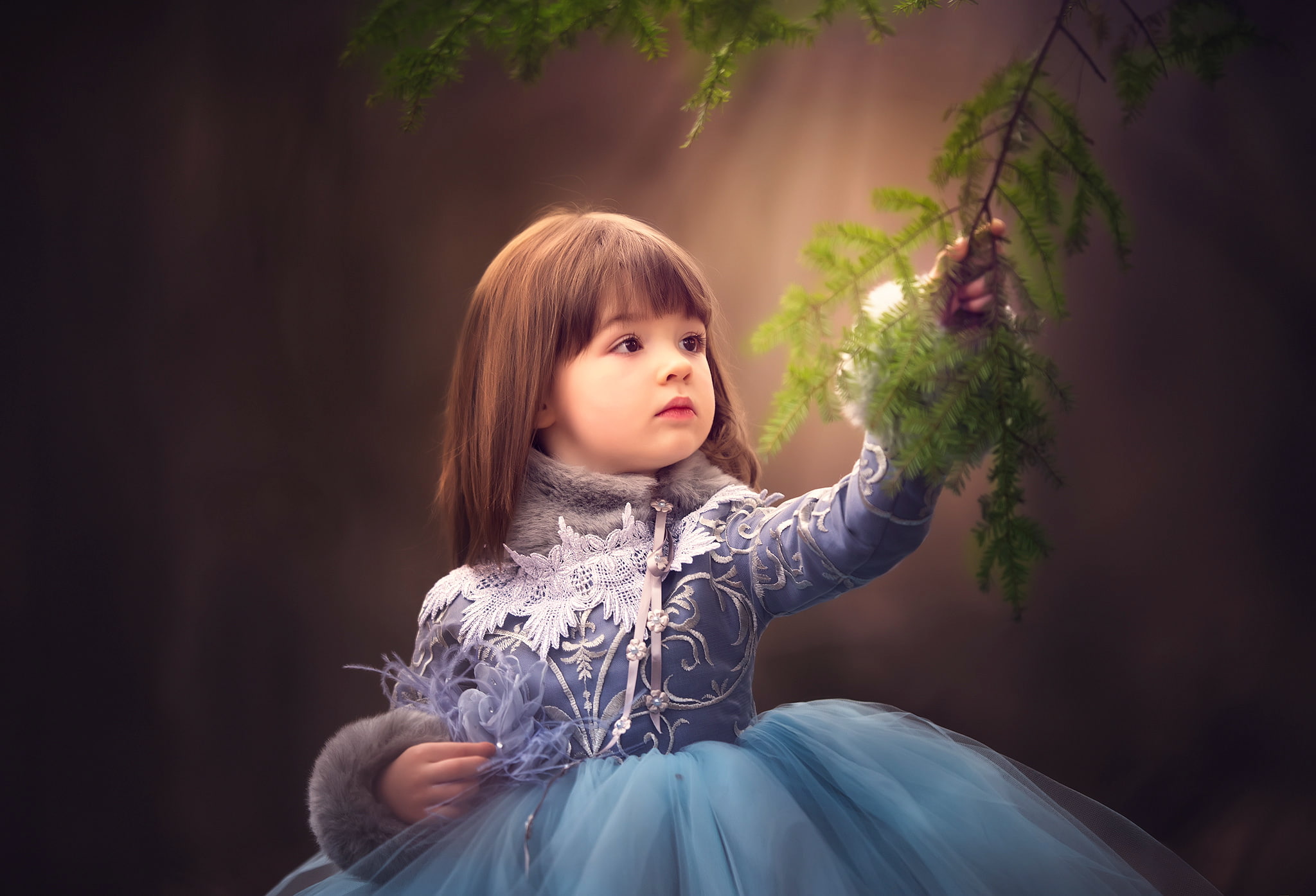 1080P, Meg Bitton, girl, sprig, HD Wallpaper
