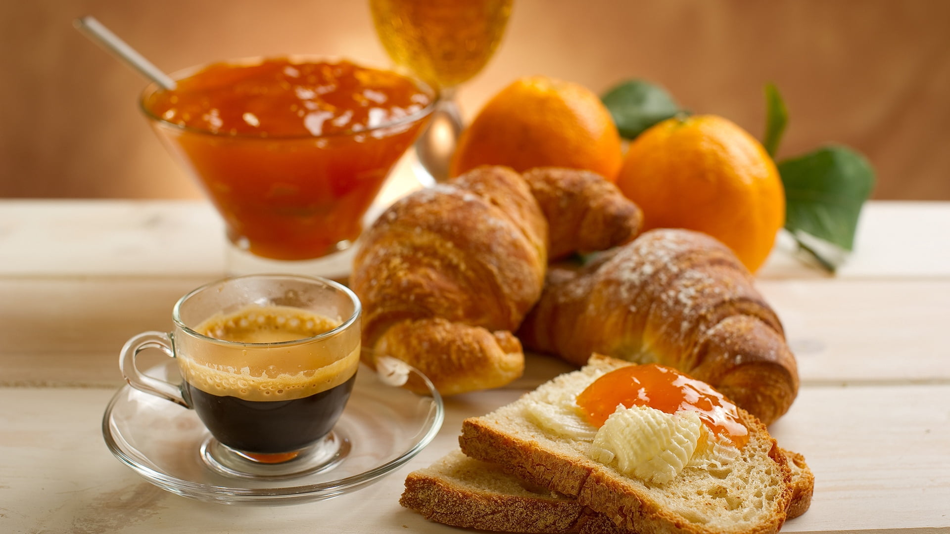 french food, freshness, coffee Cup, mug, breakfast, juice, preserves, croissant, slice, pastry, no People, drink, brown, bread, glass, sweet Food, baked, HD Wallpaper