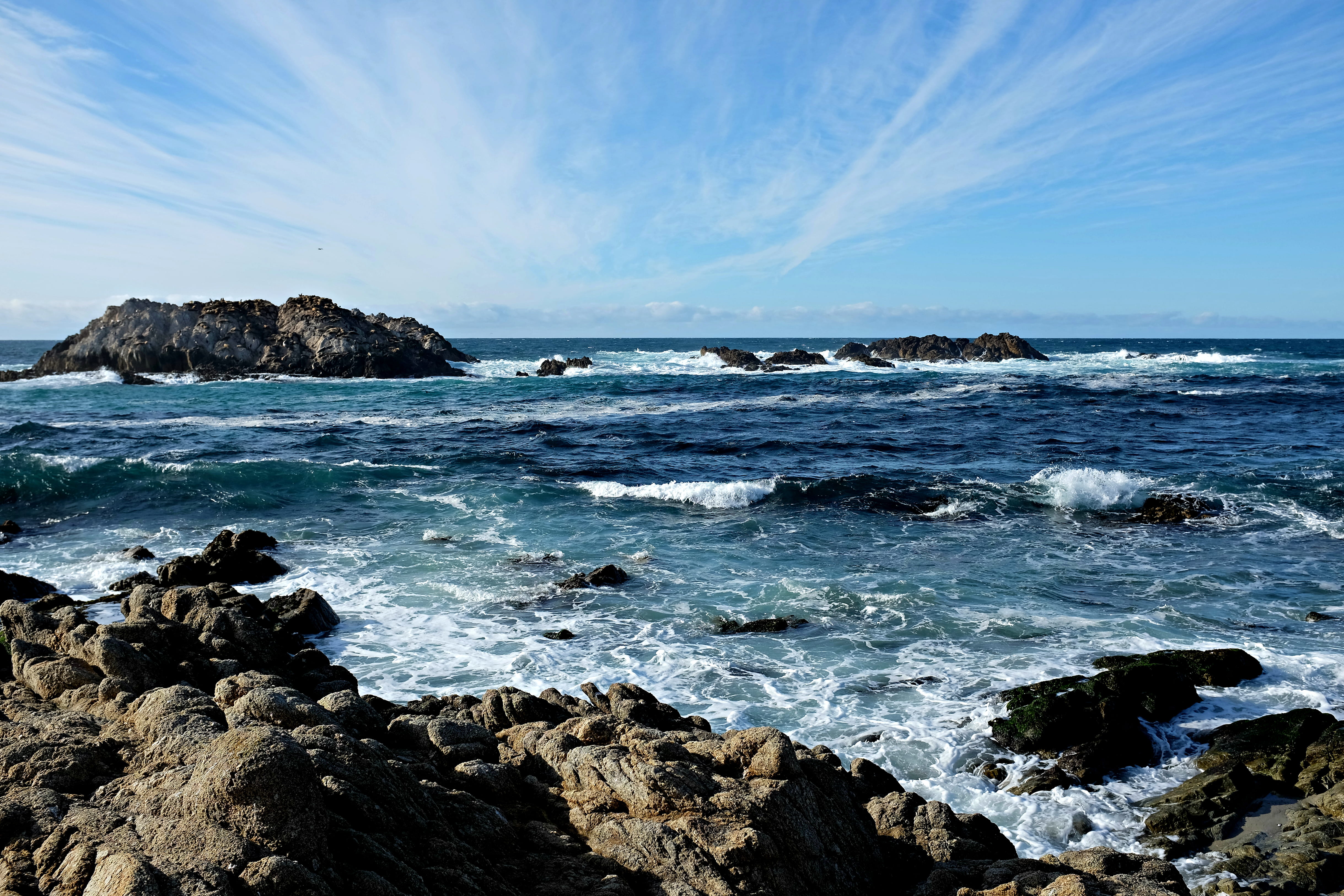 norcal, no people, rocky coastline, horizon, shoreline, monterey peninsula, scenics - nature, cali, monterey, rock formation, beauty in nature, land, outdoors, HD Wallpaper