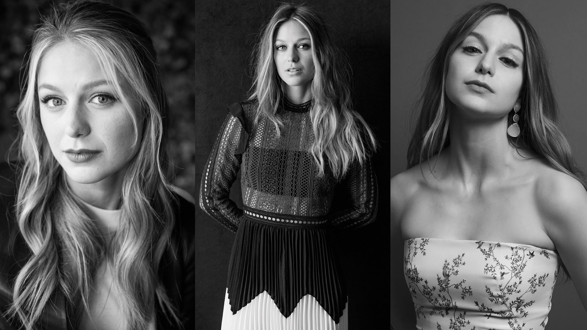 long hair, multiple image, portrait, hairstyle, digital composite, women, lifestyles, beautiful woman, young women, actress, people, casual clothing, Melissa Benoist, HD Wallpaper