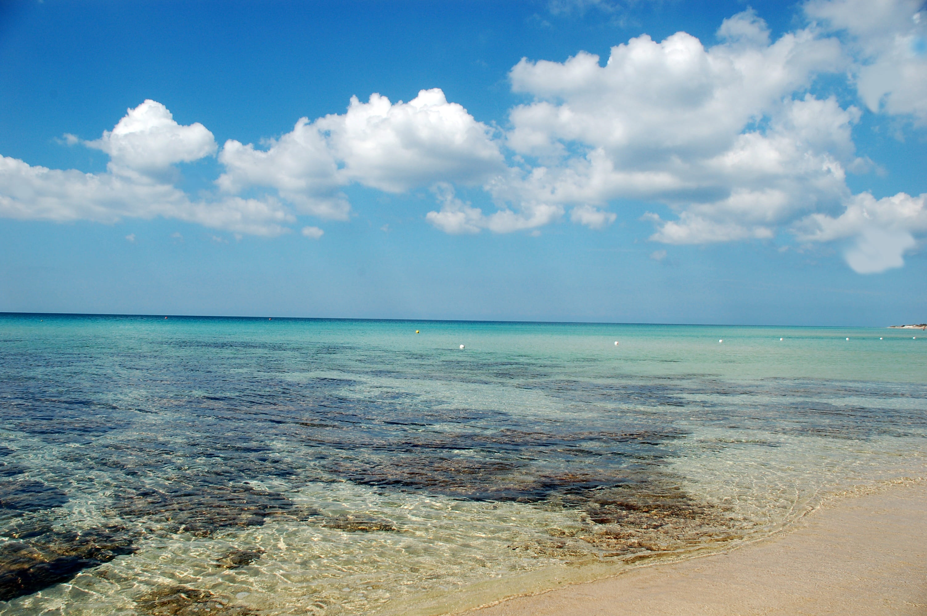 sea, nelsalento, summer, scenics - nature, apulia, alberobello, puglia, blue, idyllic, turquoise colored, landscape, south, shallow, holiday, land, nature, HD Wallpaper