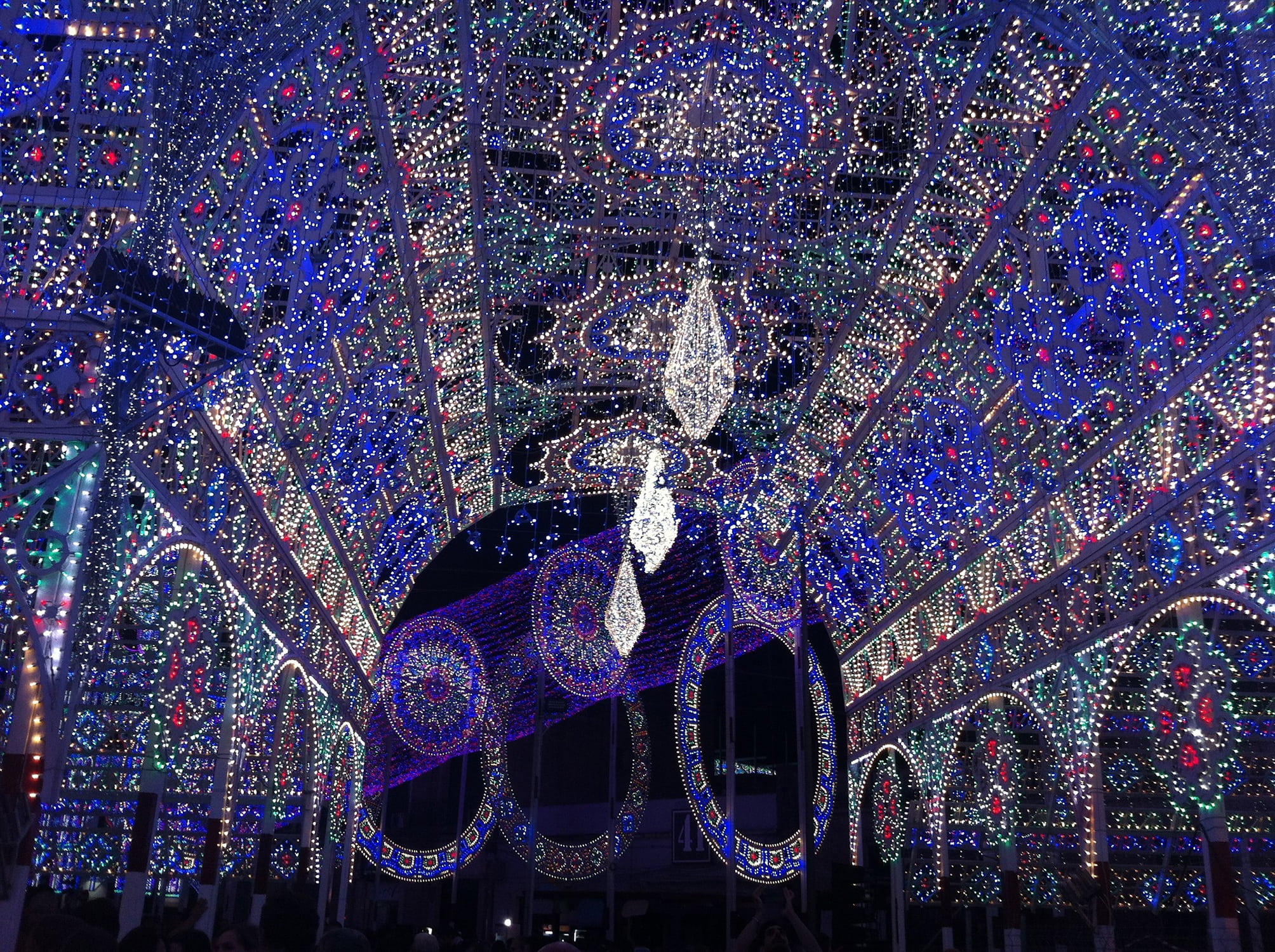 festival, ornate, design, built structure, illuminations, light, purple, ceiling, abstract, low angle view, creativity, salento, illuminated, backgrounds, HD Wallpaper