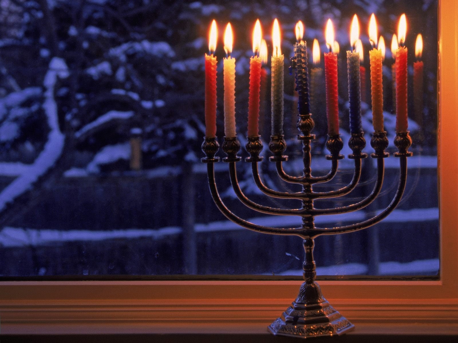 menorah, hanukkah, candle, candelabrum, hanukiah, festival, jewish, holiday, 720P, chanukah, HD Wallpaper