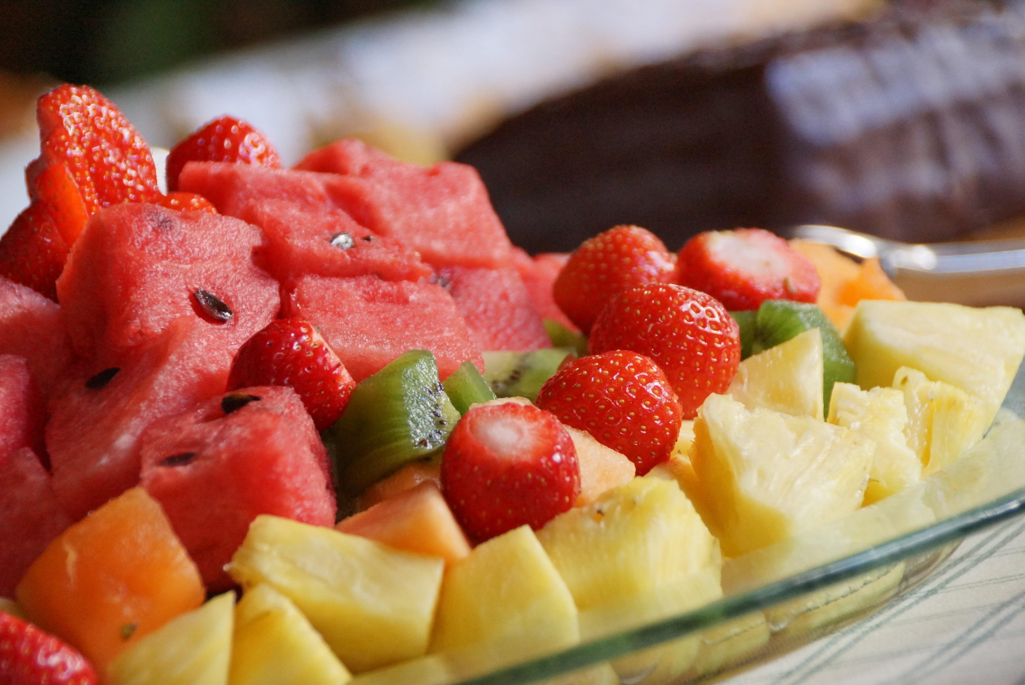 fragrance, fruit salad, cake, flavor, red, meal, dairy product, pineapple, sliced, eat, kitchen, vegan, dish, vegetarian, Watermelon, italiana, good, yellow, HD Wallpaper