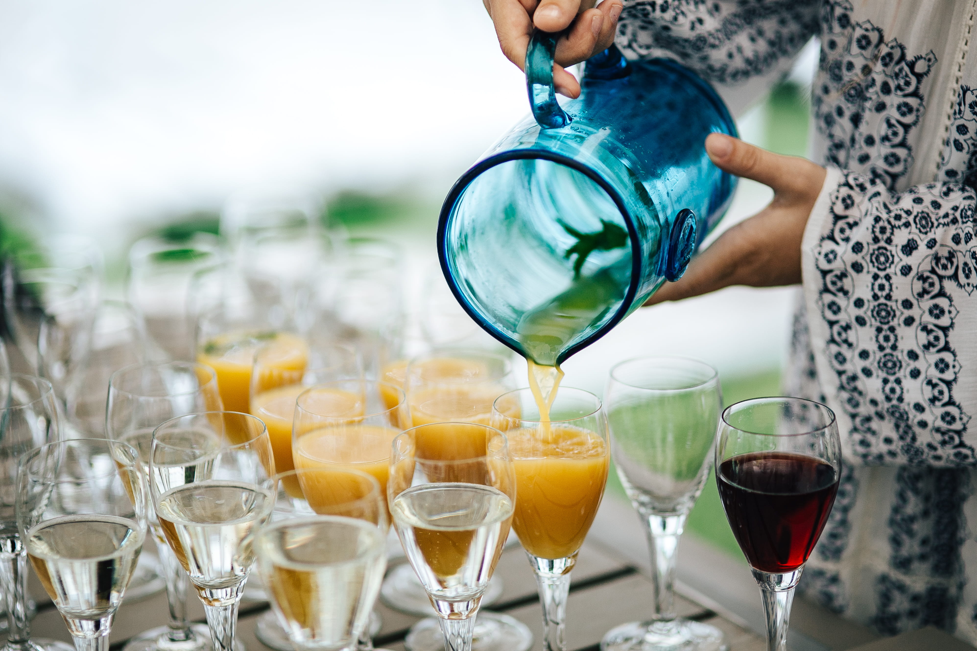 adult, drink, wineglass, drinking, table, food, orange juice, human Hand, midsection, food and drink, glass, Glasses, refreshment, pouring, 4K, hand, women, HD Wallpaper