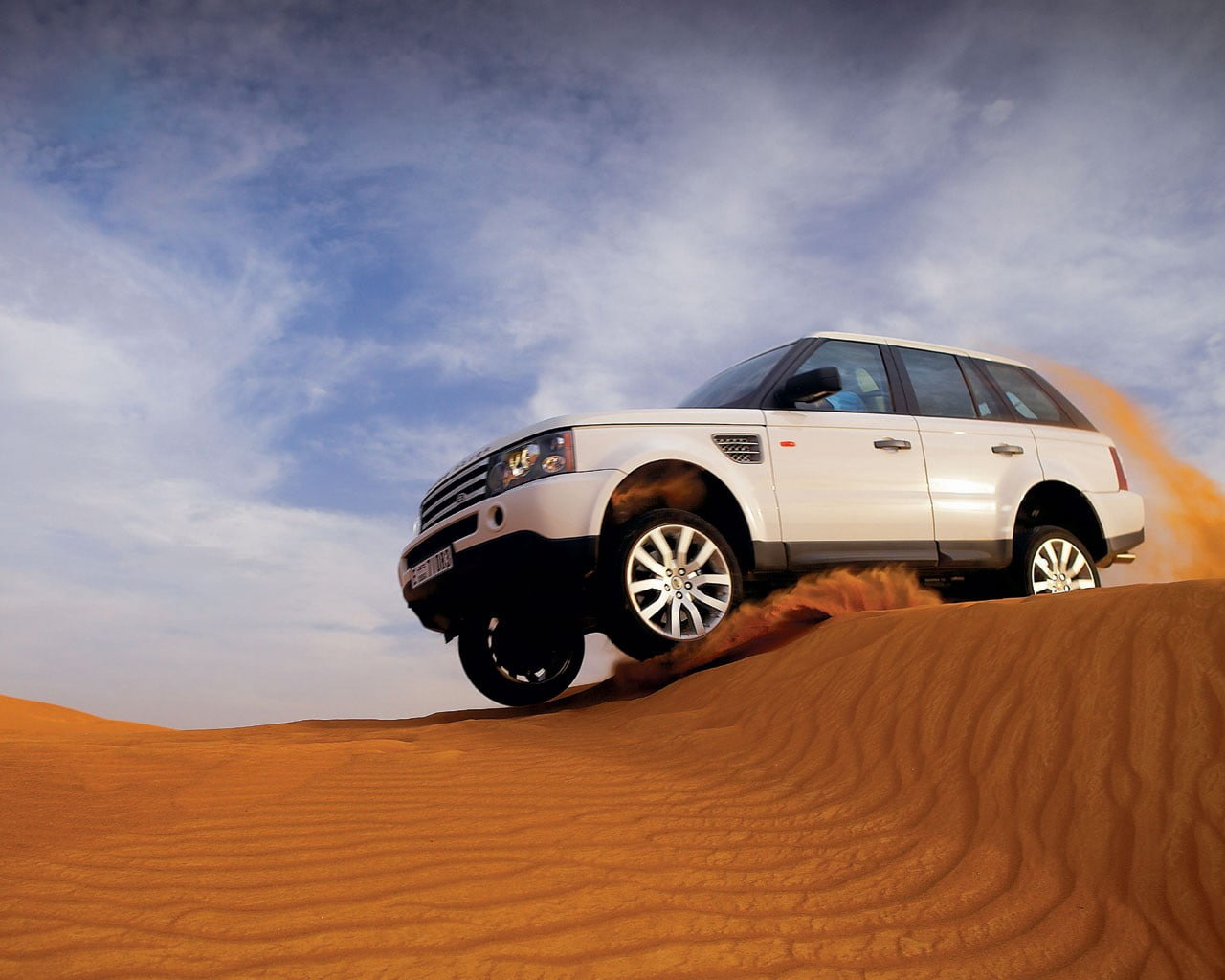 land, transportation, arid climate, land vehicle, cloud - sky, no people, wheel, rover, sand dune, white, luxury, mode of transportation, 720P, climate, HD Wallpaper