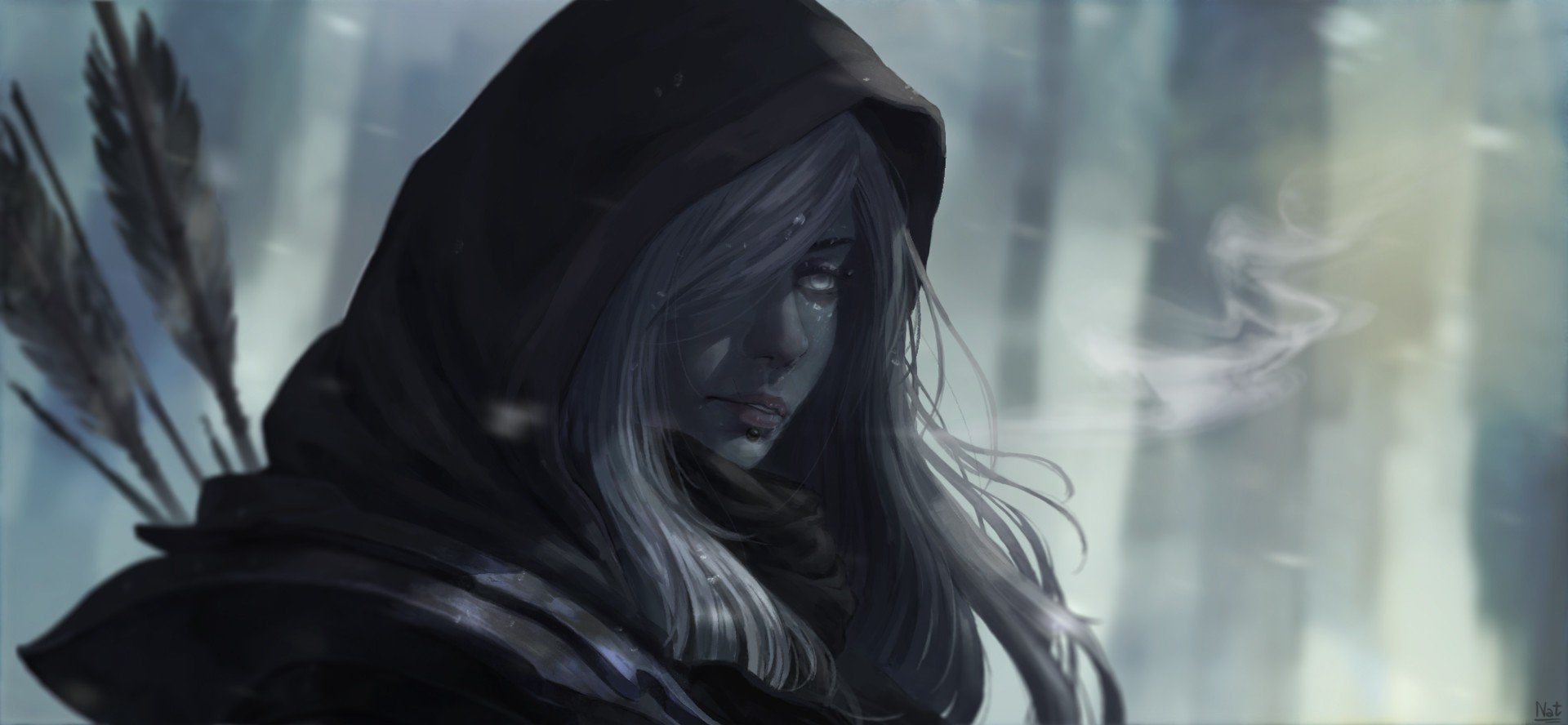 White Hair, Dota 2, 1080P, arrow, Drow Ranger, HD Wallpaper