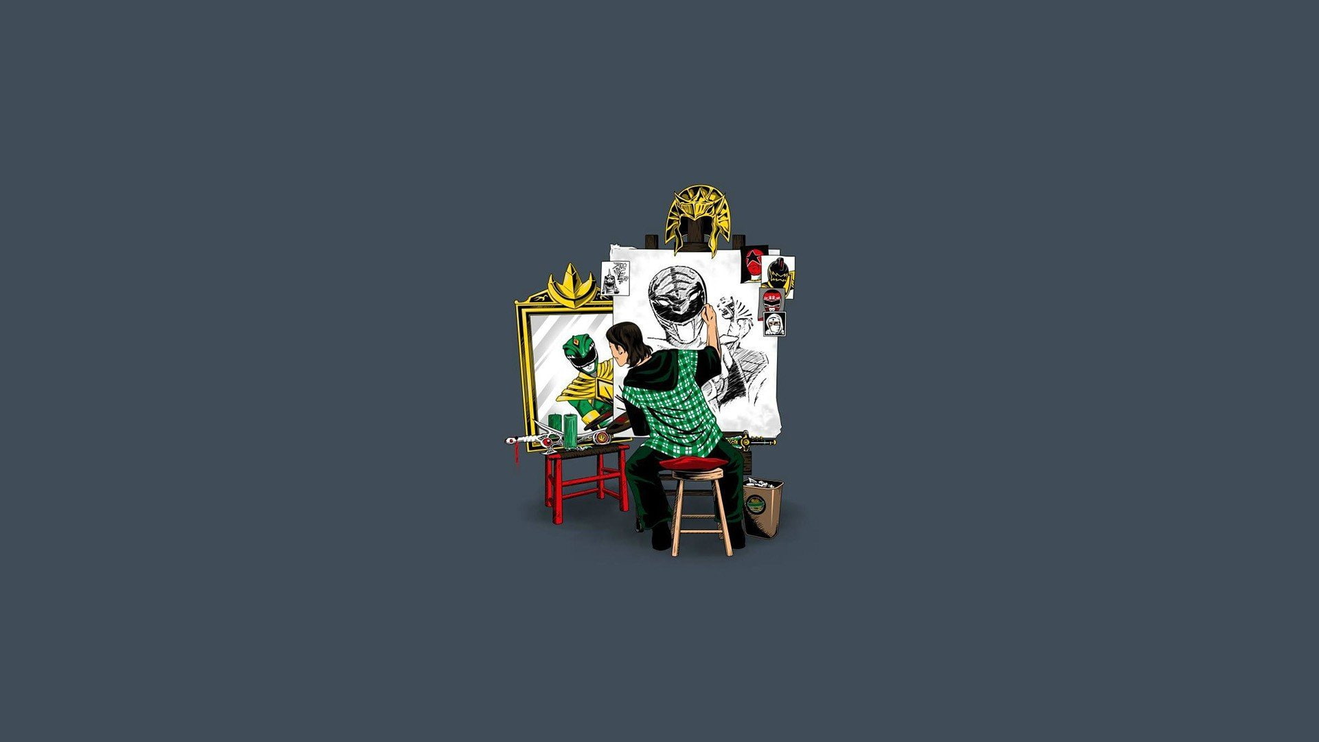 Power Rangers, Tommy Oliver, 1080P, Triple Self Portrait, HD Wallpaper
