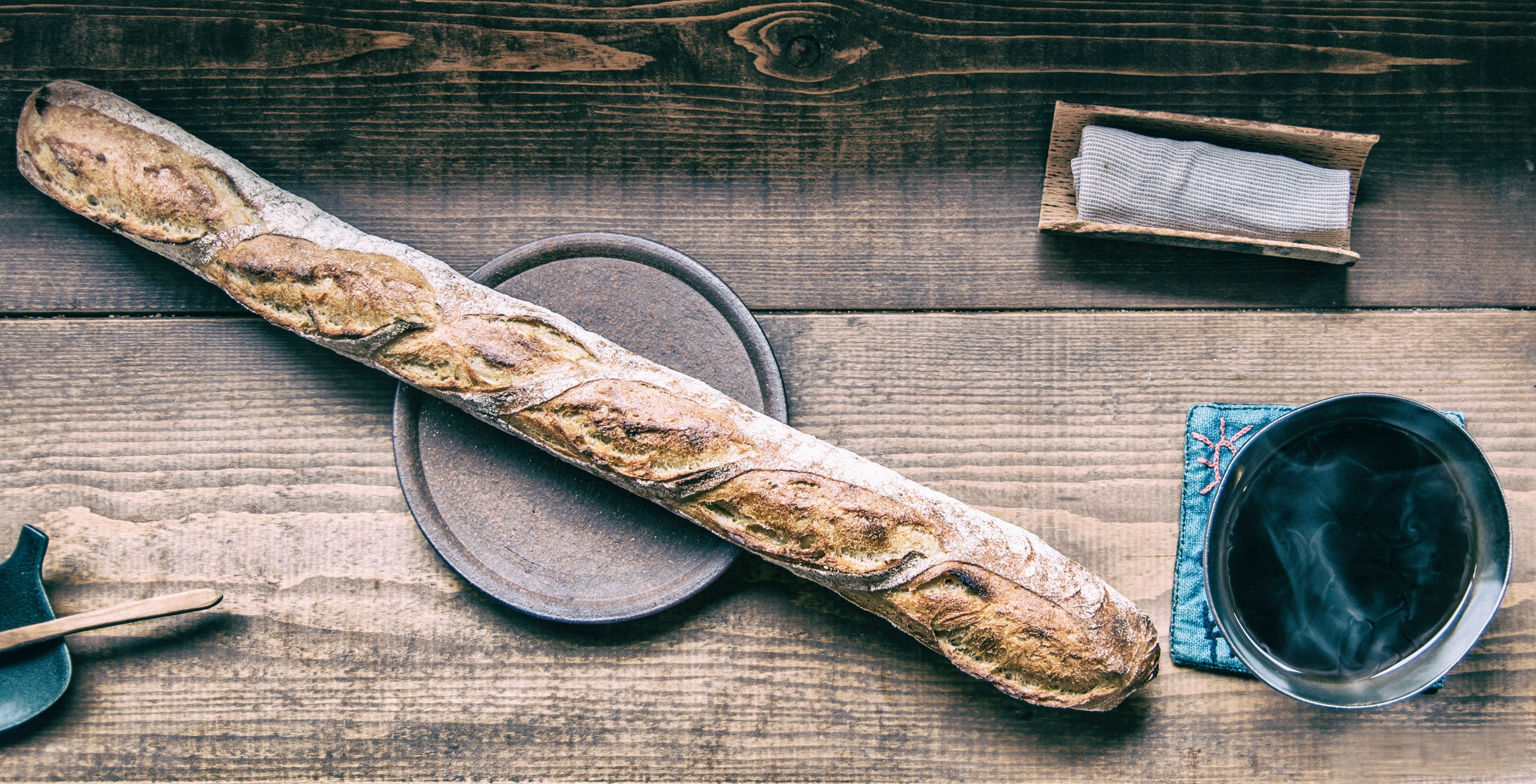 equipment, group of objects, brown, retro Styled, coffee, baguette, wood, gardening, food, day, container, high angle view, directly above, wood - Material, HD Wallpaper