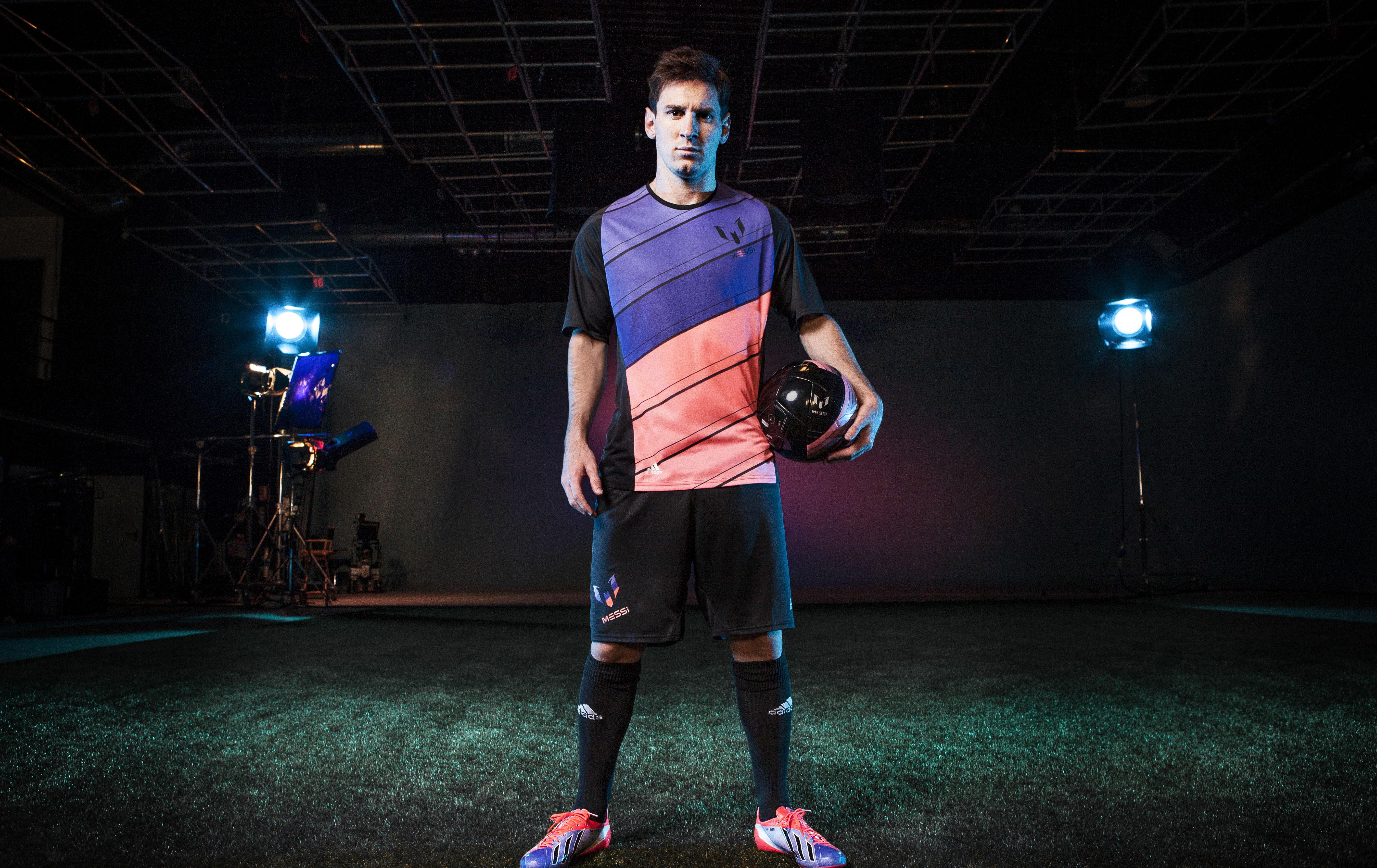 one person, full length, illuminated, clothing, leisure activity, front view, Footballer, Lionel Messi, adult, 5K, sports clothing, 5K, FC Barcelona, sport, HD Wallpaper