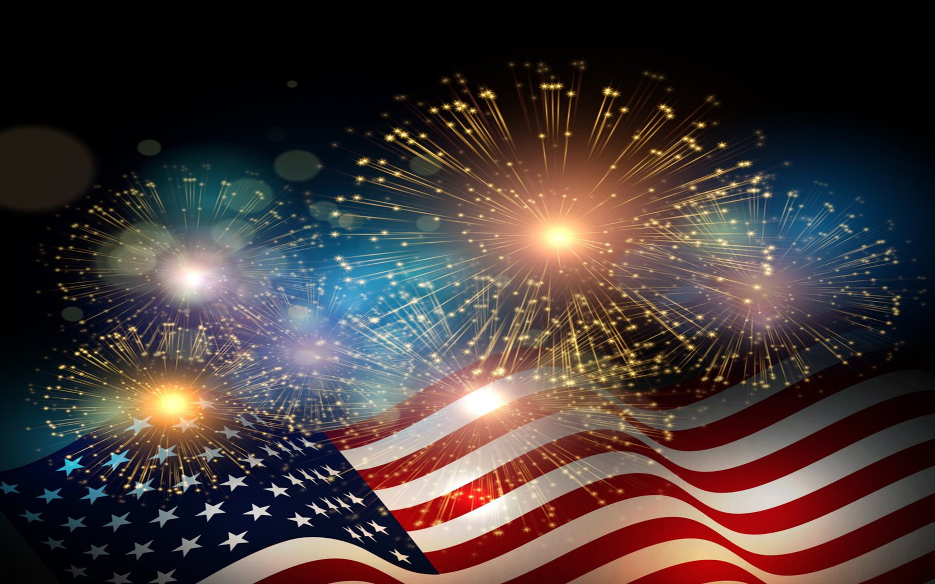 day, 1080P, flag, independence, hd, american, july, celebrations, fireworks, HD Wallpaper