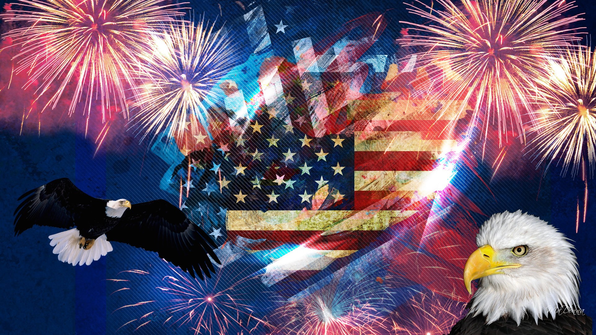 phones, bald, 1080P, states, flag, mobile, american, hd, america, july, eagle, united, symbols, day, independence, HD Wallpaper