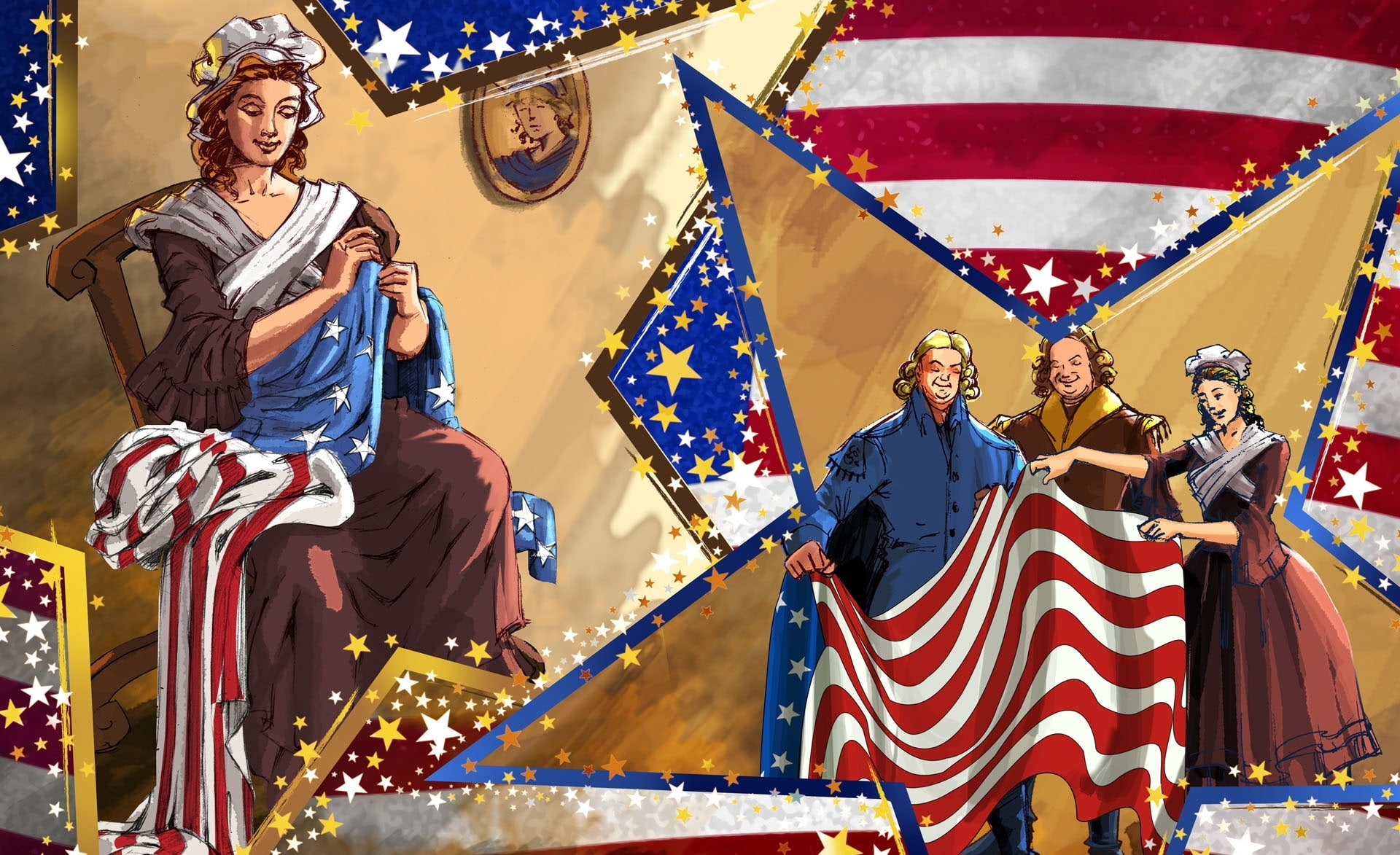 amusement park, united, adult, arts culture and entertainment, independence, emotion, day, fourth of july, july 4, patriotism, Holidays, event, women, outdoors, HD Wallpaper