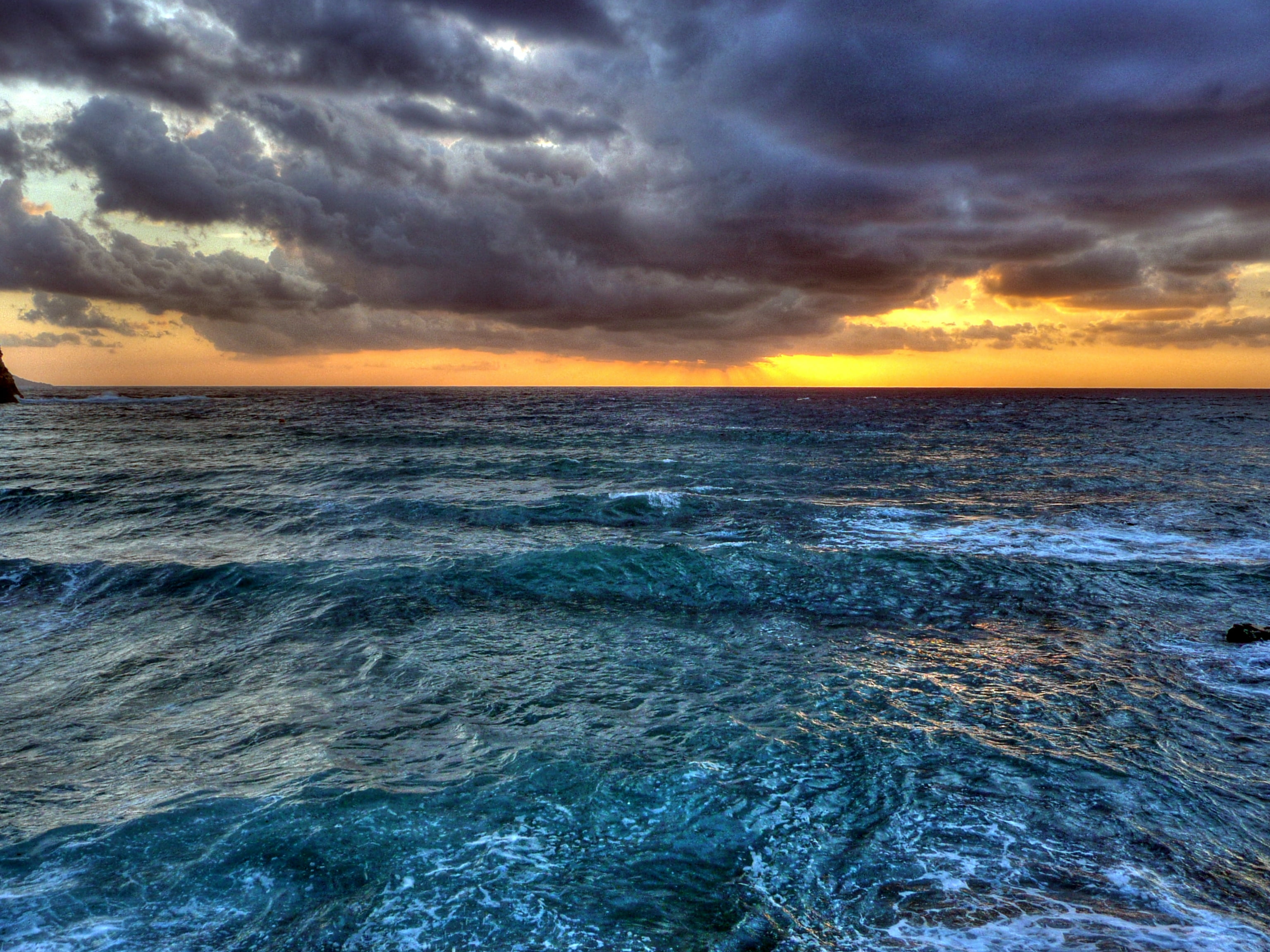 summer, italia, procida, dusk, wave, Vecchio, tramonto, nature, weather, Pozzo, rough, Estate, blue, waters, Summer Solstice, scenics, 2K, Sea, water, HD Wallpaper