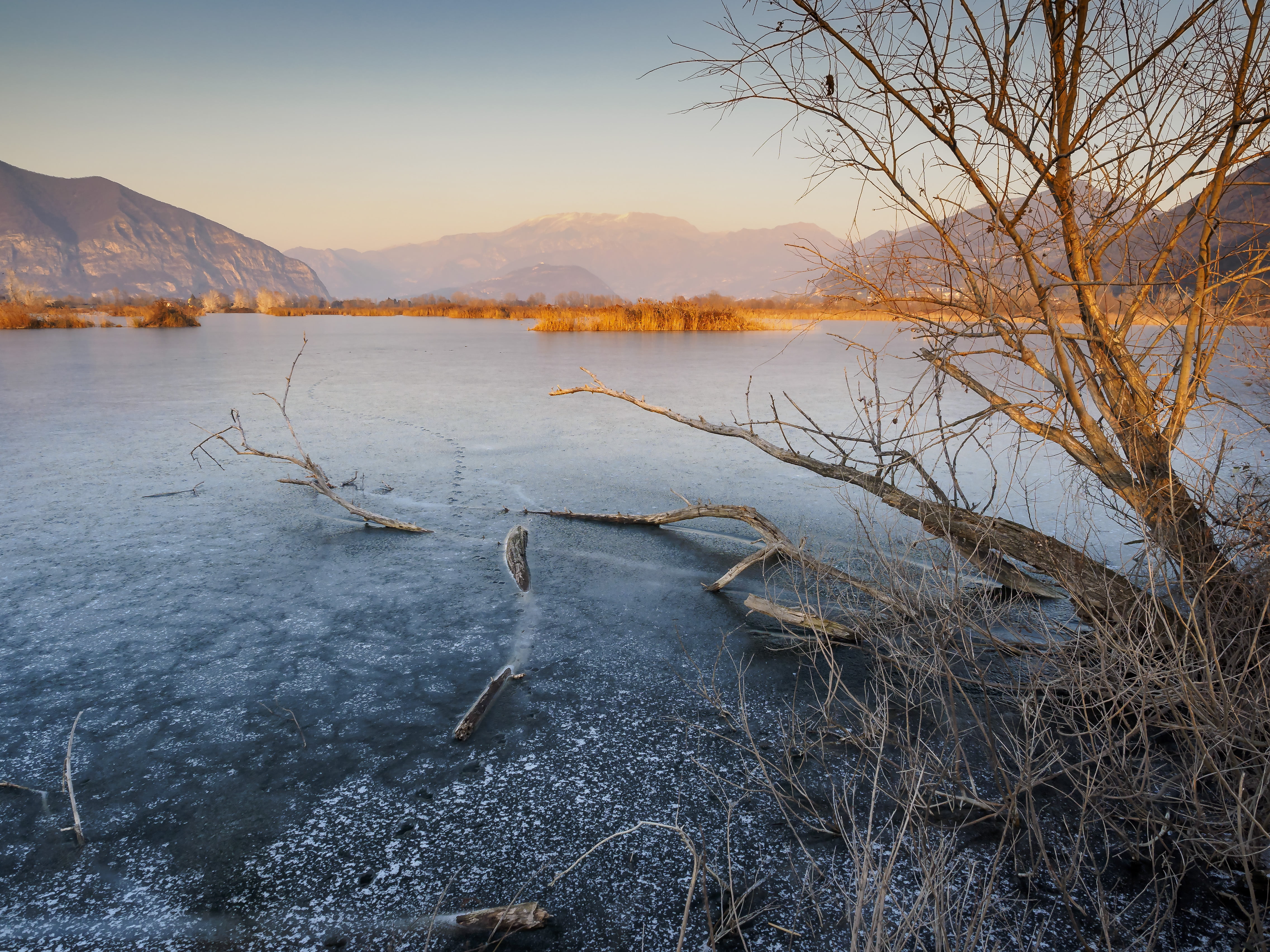 outdoors, daytime, naturale, omd, olympus, nature, scenics, surrounded, du, italia, riserva, ردي, mountain, m1, reflection, landscape, sunset, lake, soleil, HD Wallpaper