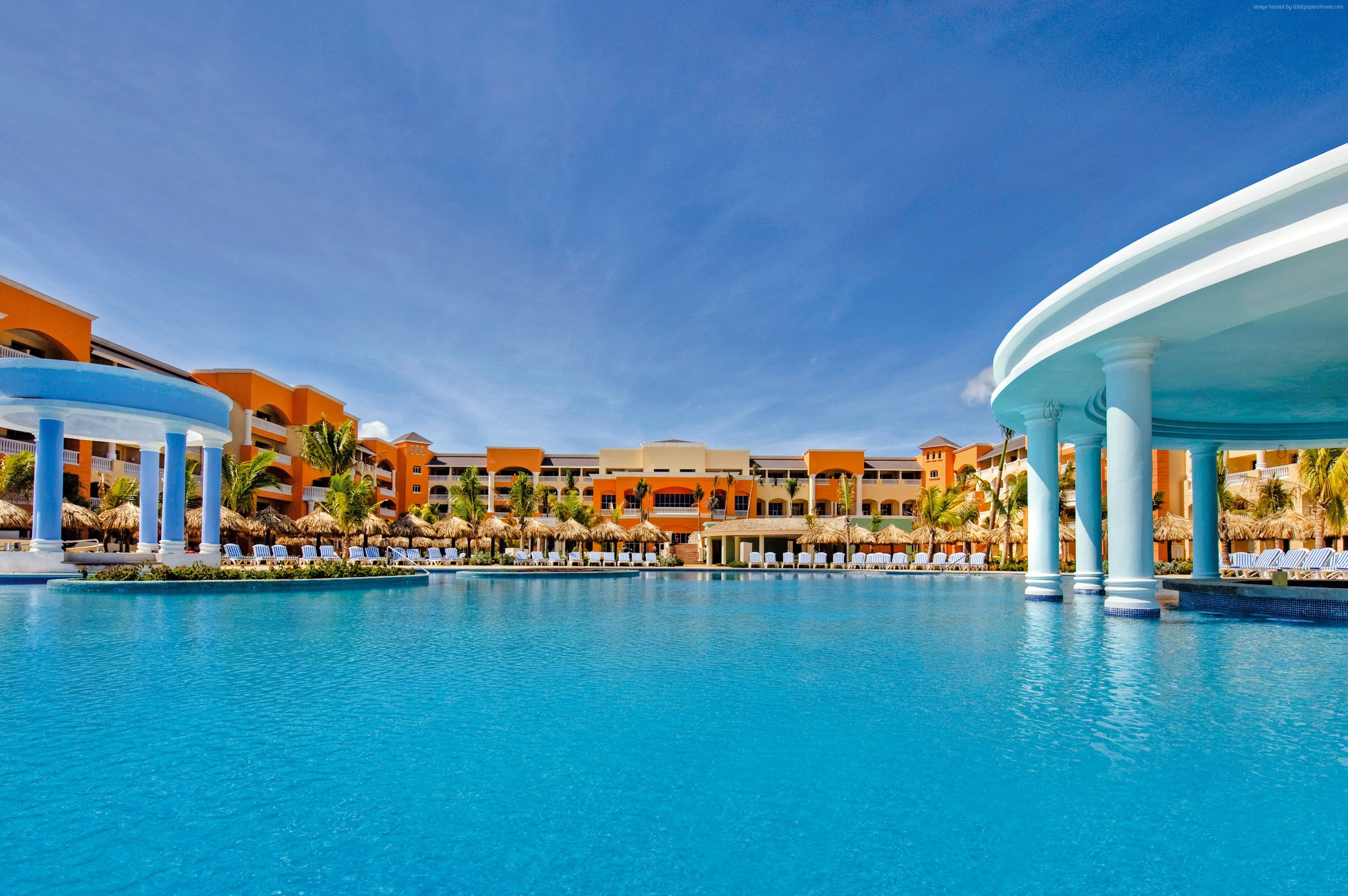 outdoors, travel destinations, building exterior, luxury, tourism, wealth, Best Hotels of 2017, house, building, swimming pool, pool, tropical climate, HD Wallpaper