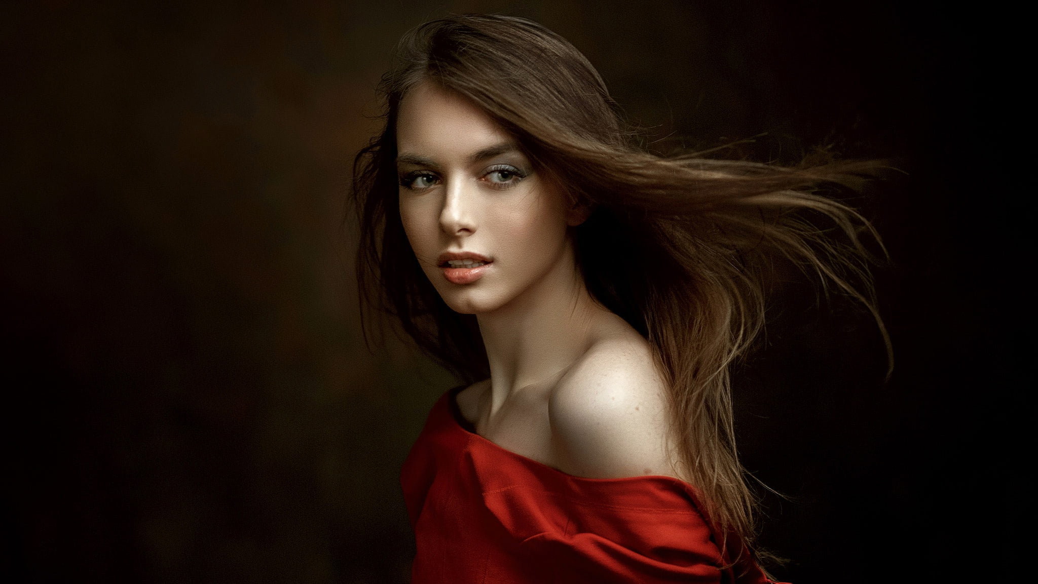 hair, Vika, girl, look, portrait, 1080P, Victoria Vishnevetskaya, Andrey Metelkov, HD Wallpaper
