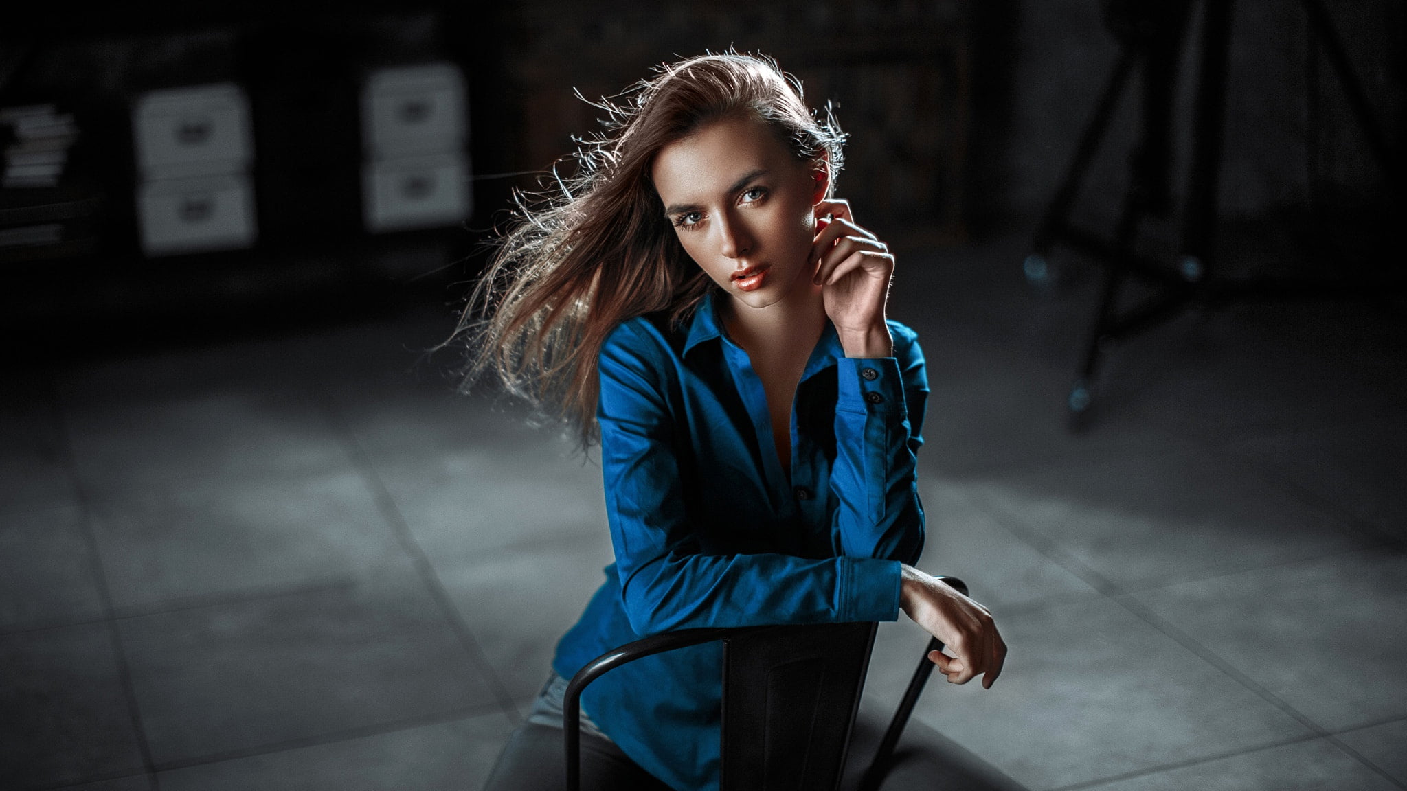 look, Victoria Vishnevetskaya, Vika, pose, girl, hair, Andrey Metelkov, 1080P, HD Wallpaper