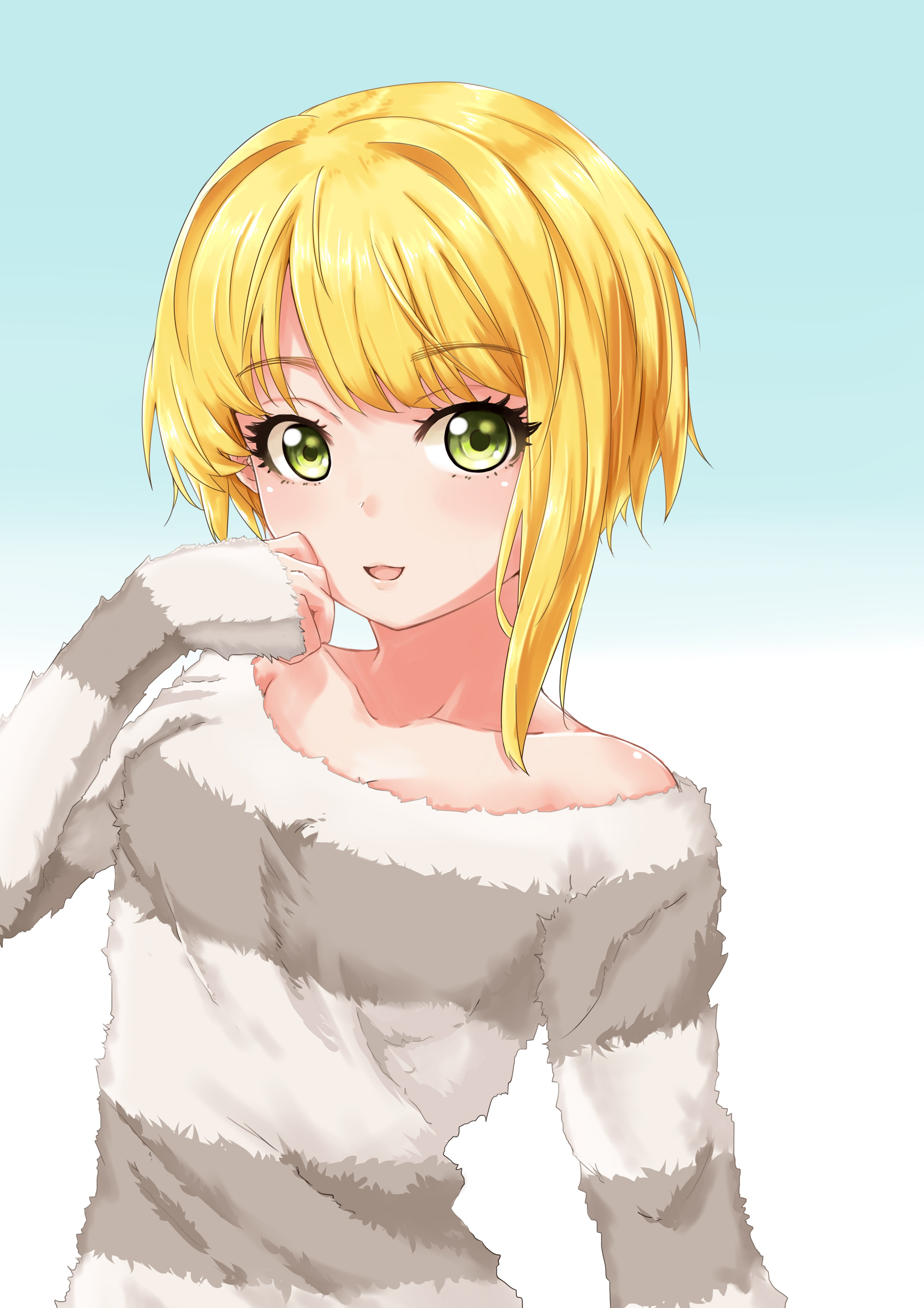 smiling, Miyamoto Frederica, hairstyle, blond hair, beautiful woman, nature, one person, women, portrait, cute, beautiful people, yellow hair, innocence, Phone HD Wallpaper