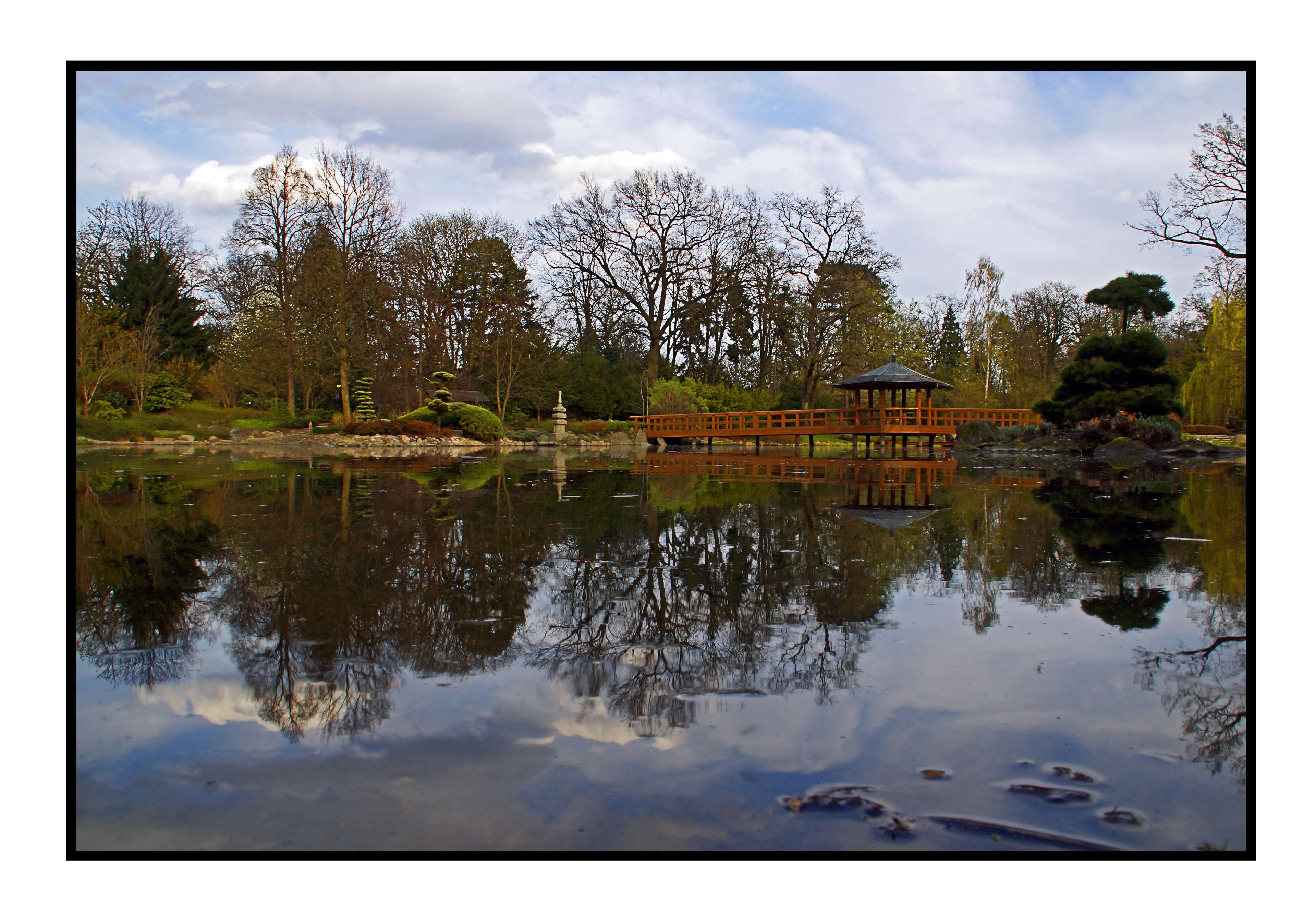 trees, beauty in nature, day, transfer print, lake, scenics - nature, garden, travel destinations, 4K, architecture, outdoors, plant, nature, reflection, HD Wallpaper