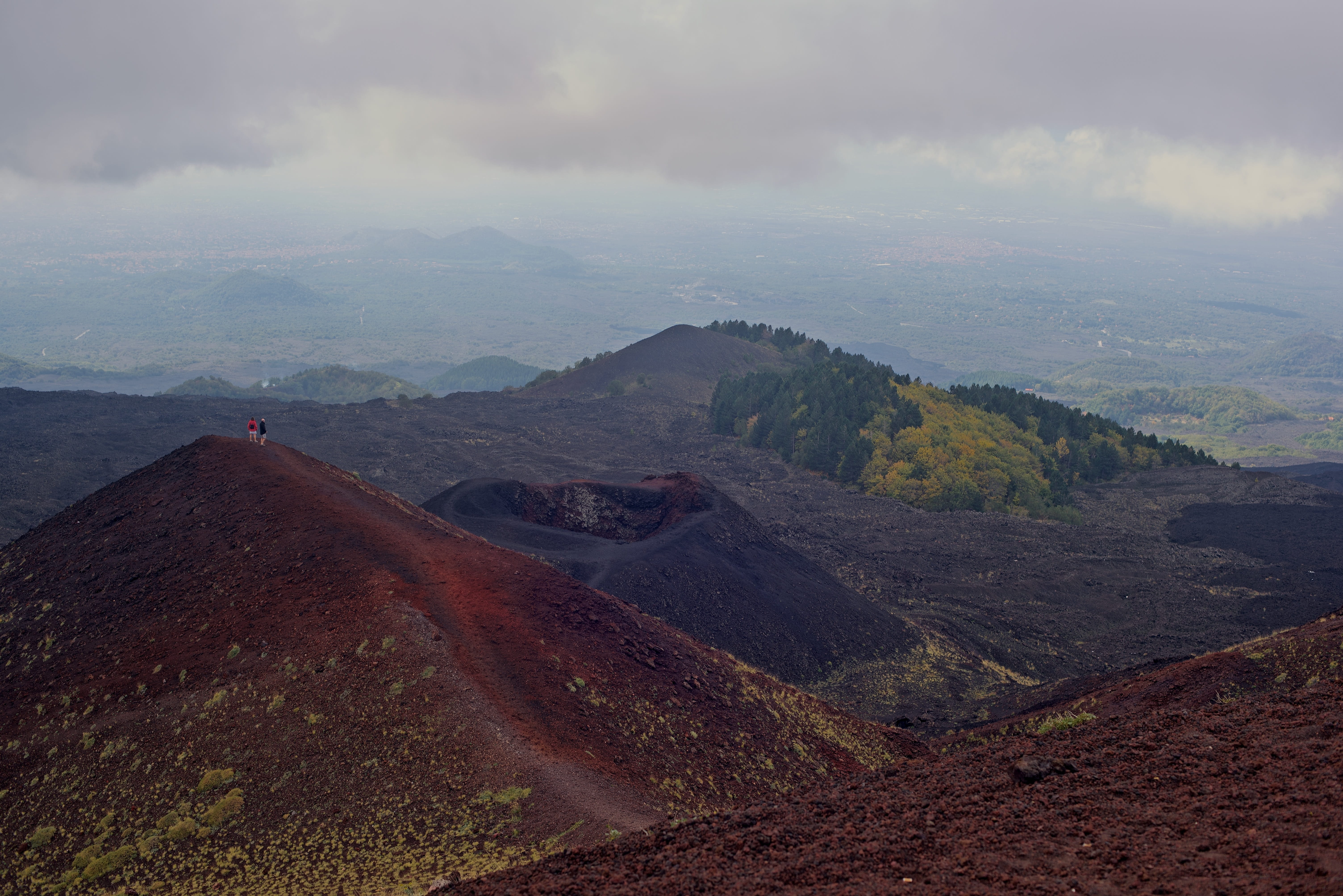 sky, scenics - nature, lava, non-urban scene, active, etna, italy, landscape, crater, 5K, sulphur, outdoors, land, high angle view, nature, cloud - sky, HD Wallpaper