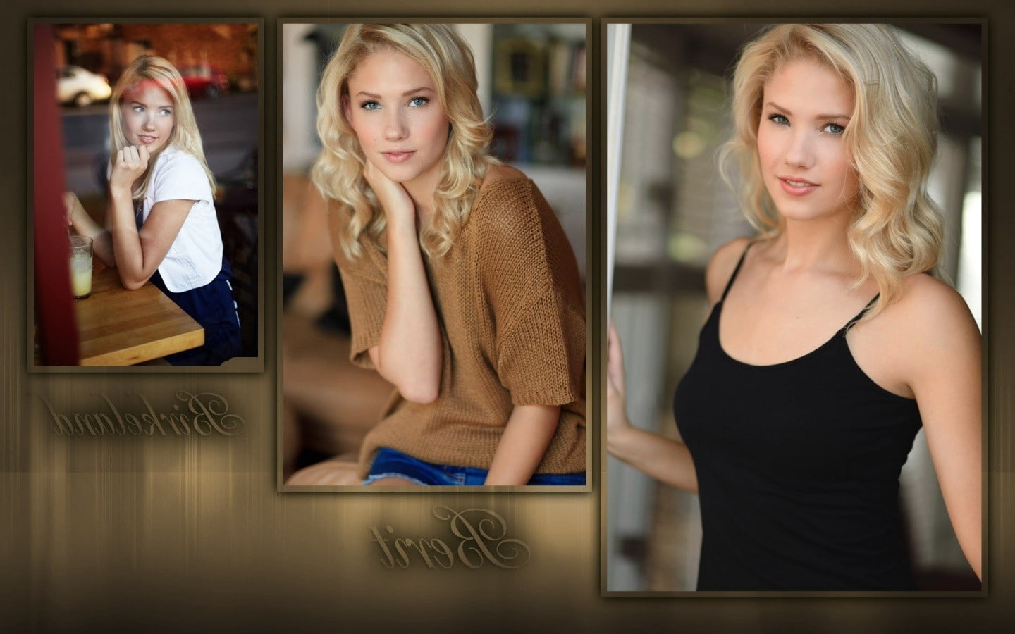 Blonde, blue eyes, Berit Birkeland, 720P, HD Wallpaper