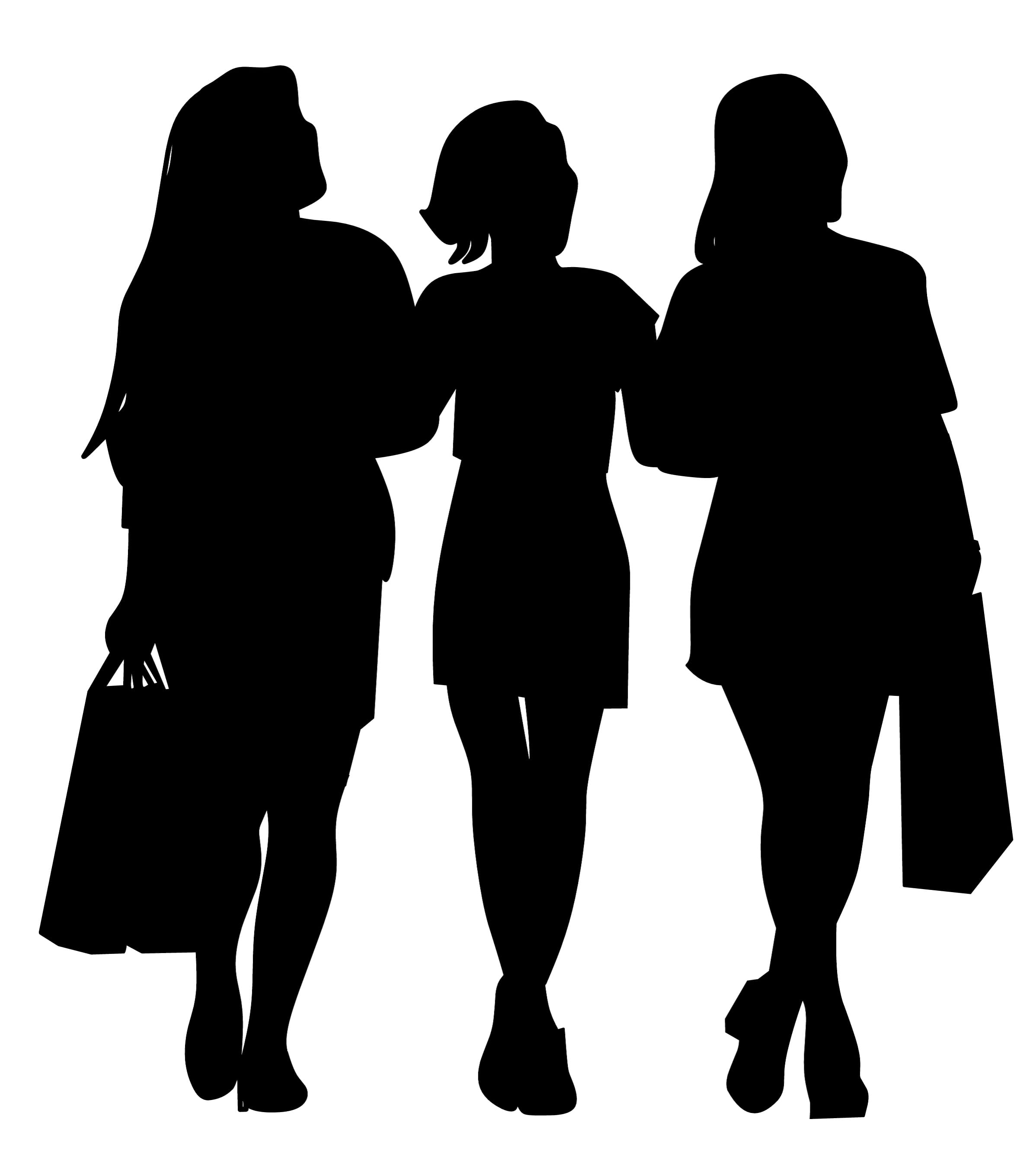 three, men, shopping, people, bonding, cut out, shopaholic, walking, standing, outdoors, full length, vacation, lifestyles, silhouette, friendship, group of people, Phone HD Wallpaper