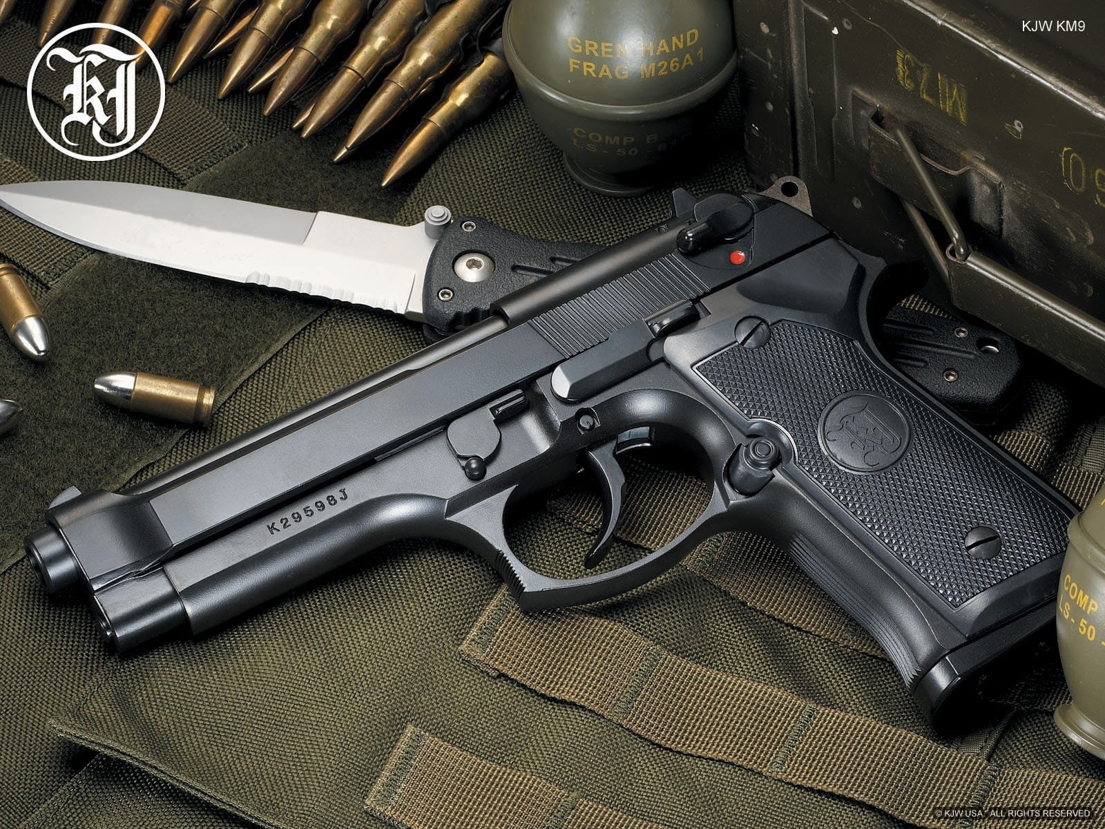 Weapons, Knife, 720P, Beretta, Pistol, Gun, HD Wallpaper